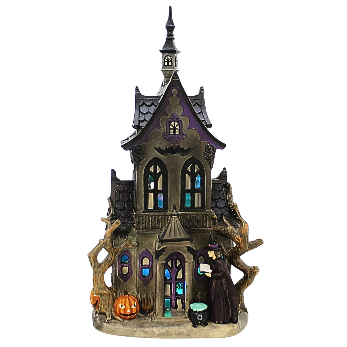67644 Lighted Haunted House With Witch 139147