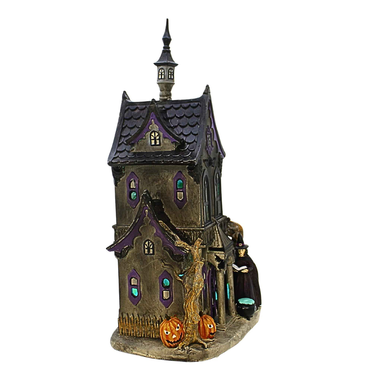Roman Lighted Haunted House With Witch - - SBKGifts.com