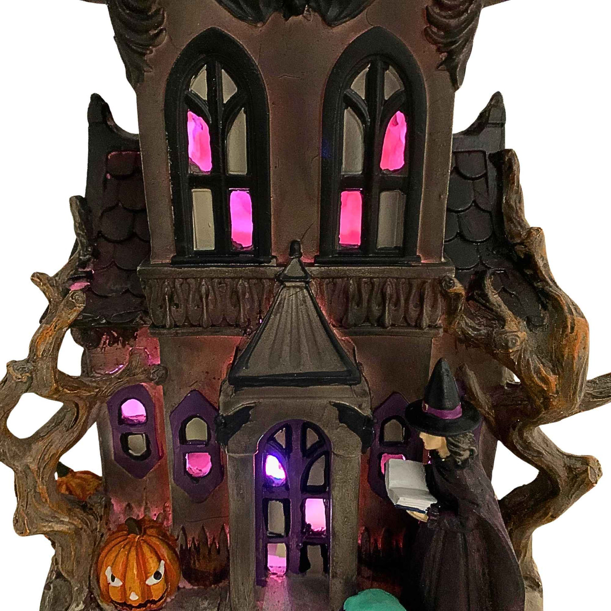 Roman Lighted Haunted House With Witch - - SBKGifts.com
