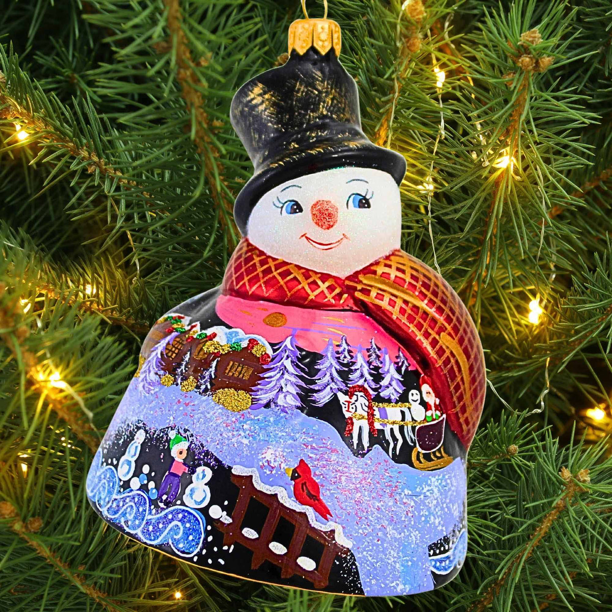 Metzler Bros. Snowman With A Landscape - - SBKGifts.com