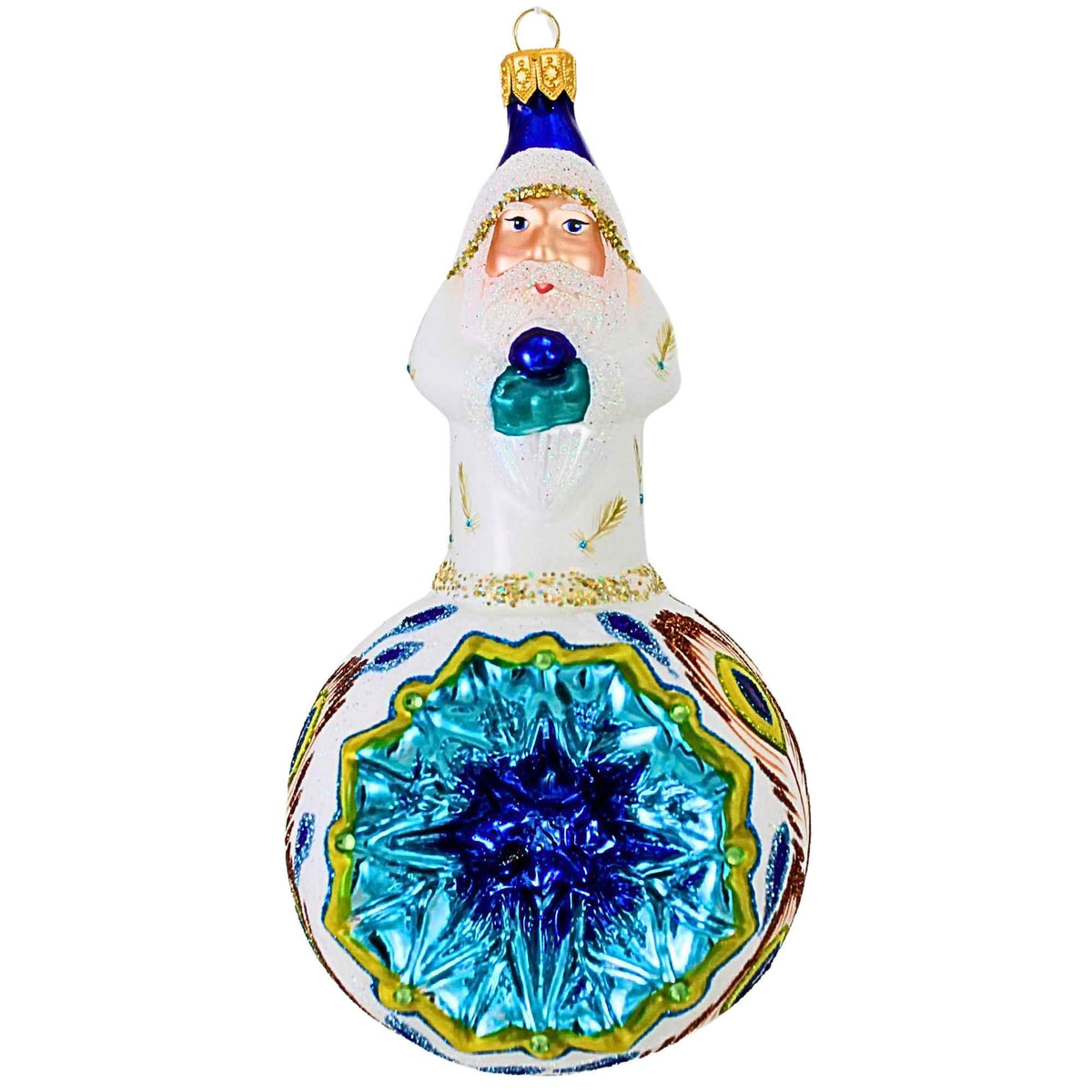 67683 Peacock Santa On Reflector 9275814
