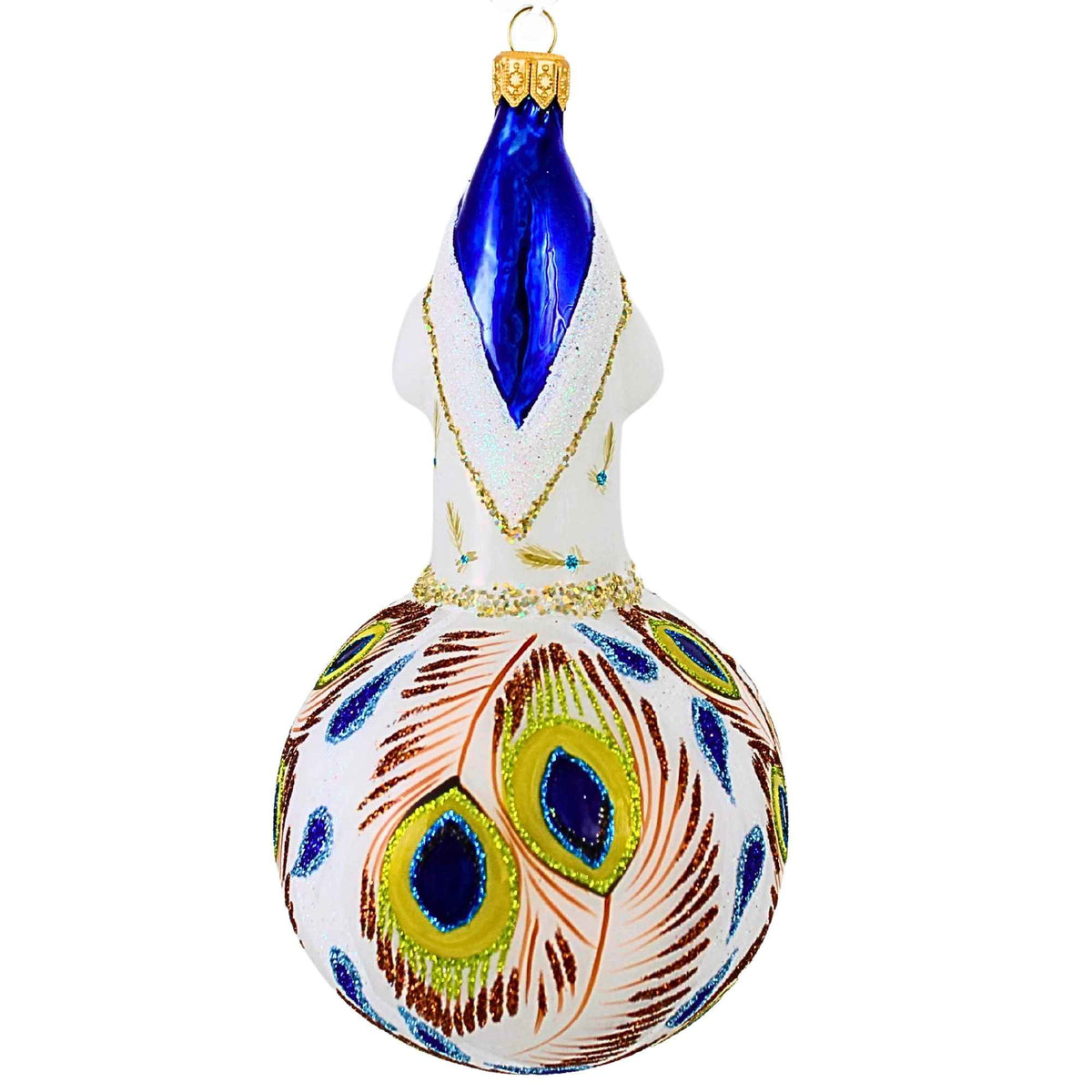 Metzler Bros. Peacock Santa On Reflector - - SBKGifts.com