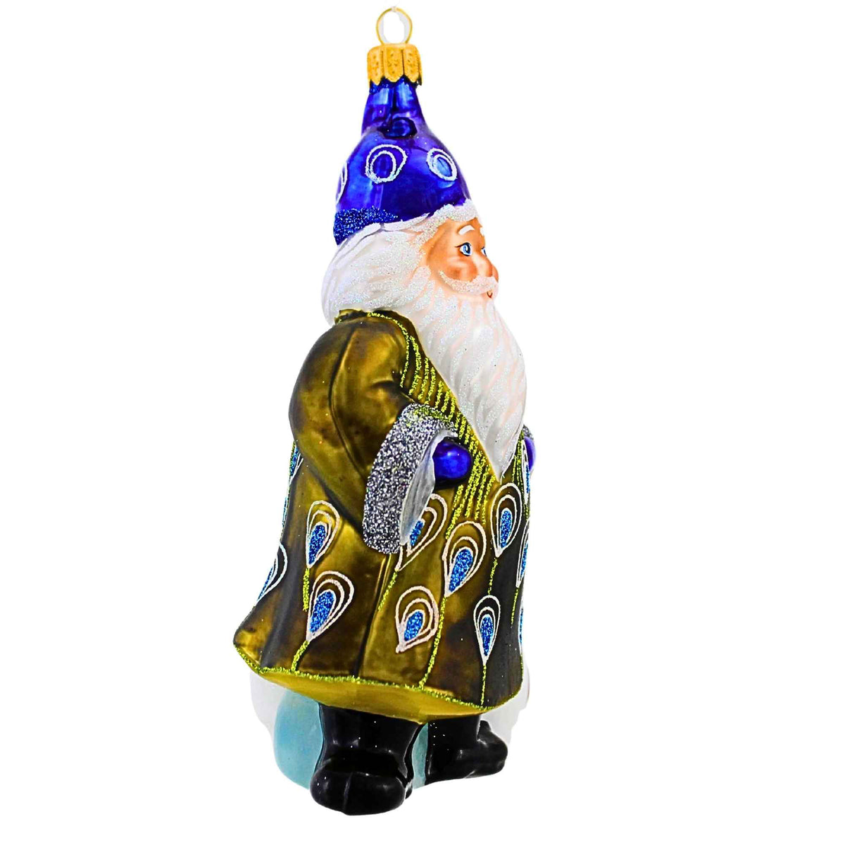 Metzler Bros. Peacock Coat Santa With Gifts - - SBKGifts.com