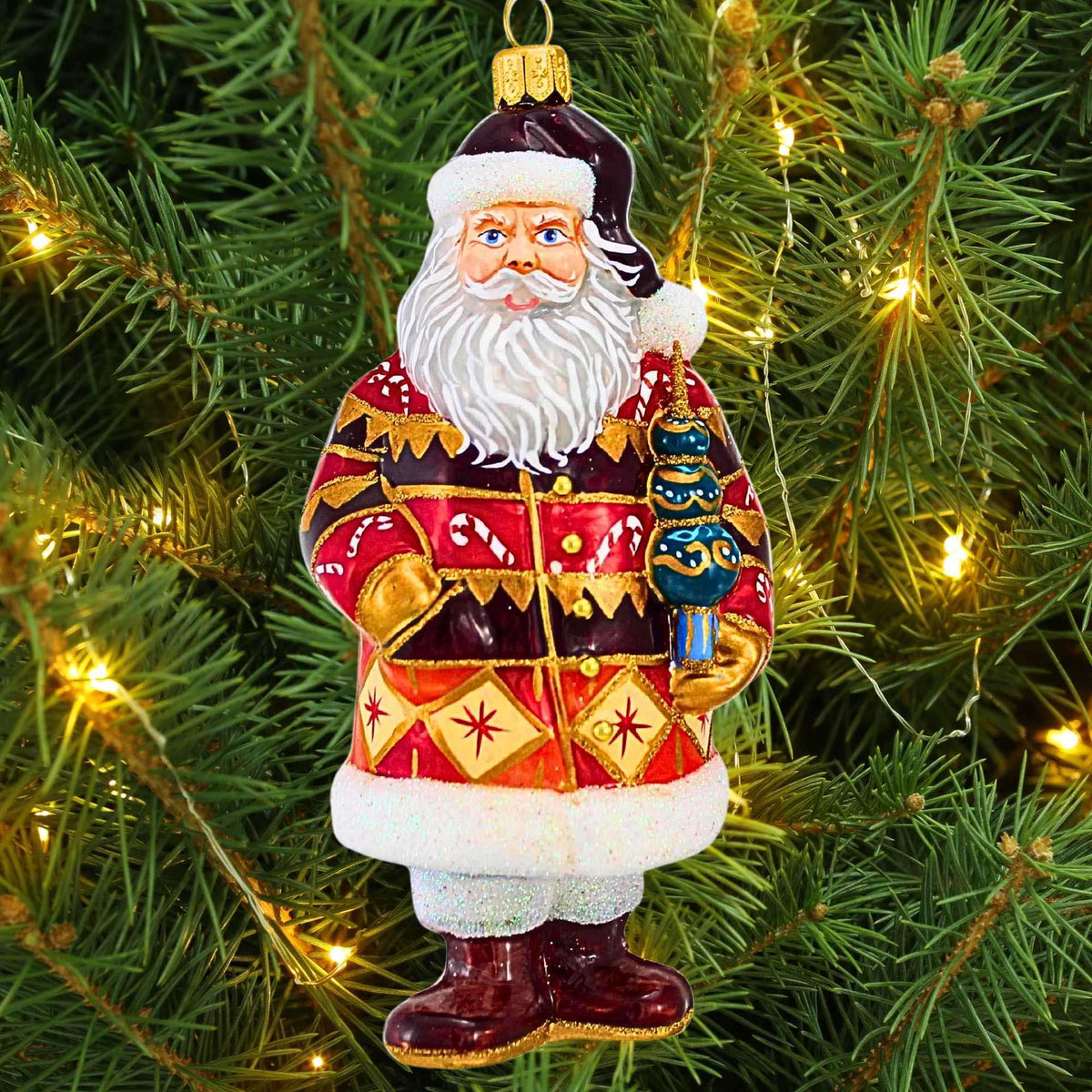 Metzler Bros. Santa With Tree Topper - - SBKGifts.com