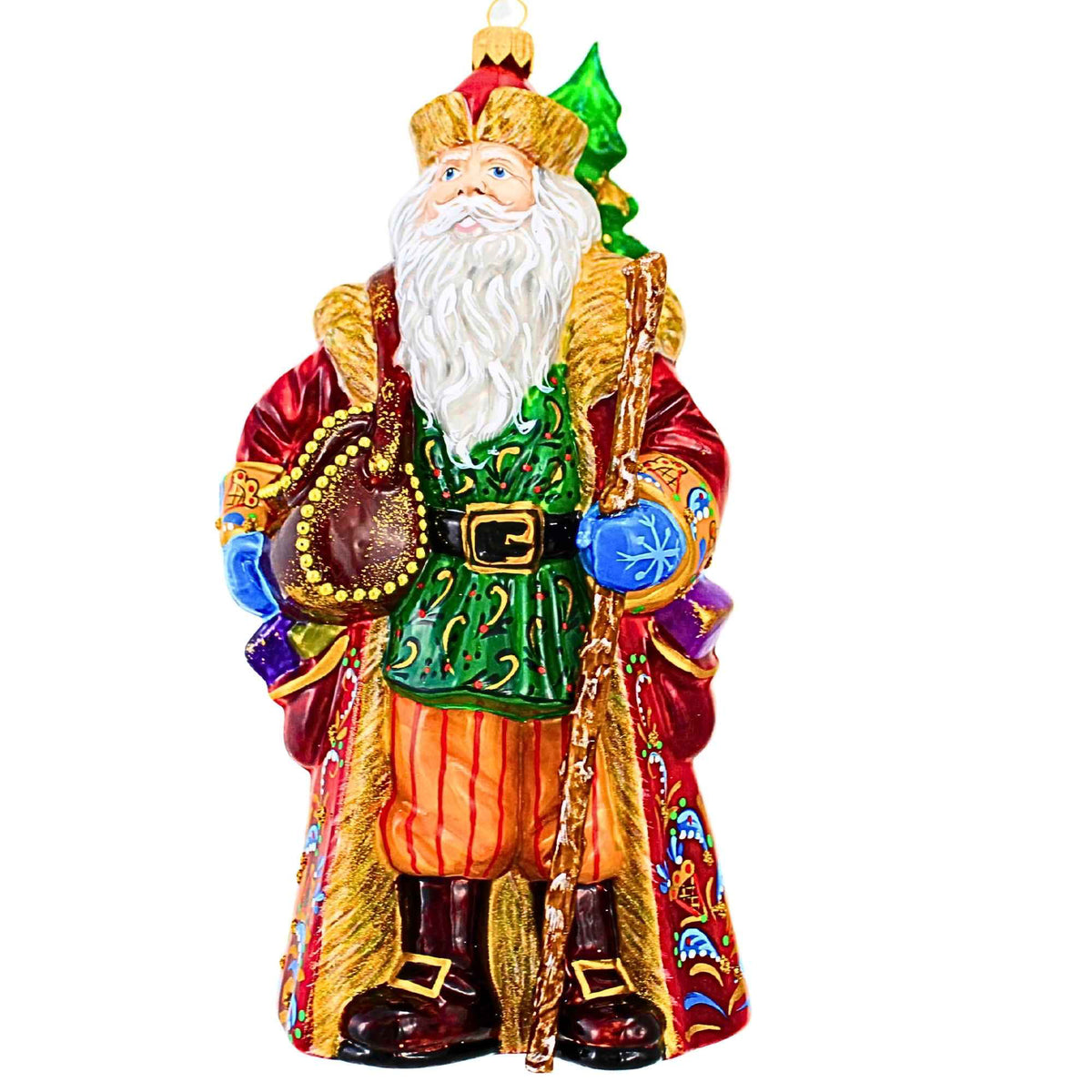 67698 Santa In Red Coat With Christmas Tree And Gifts 9500500