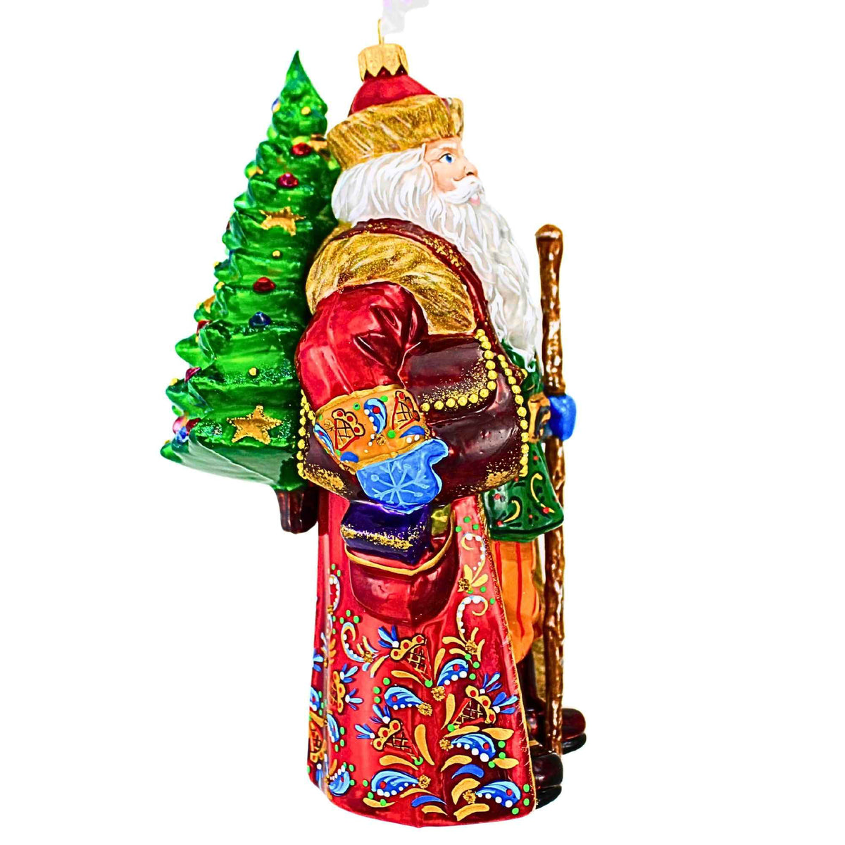 Metzler Bros. Santa In Red Coat With Christmas Tree And Gifts - - SBKGifts.com