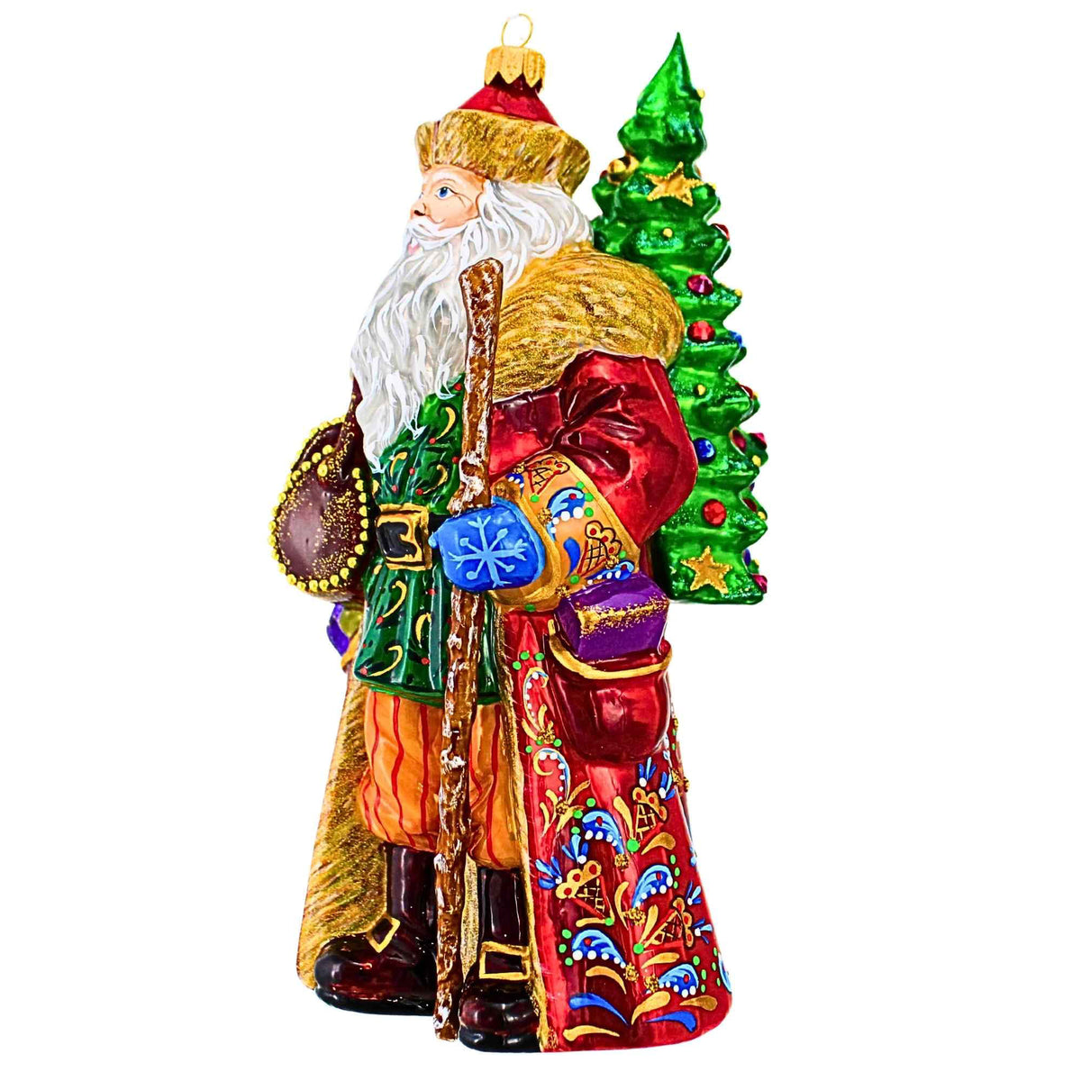 Metzler Bros. Santa In Red Coat With Christmas Tree And Gifts - - SBKGifts.com