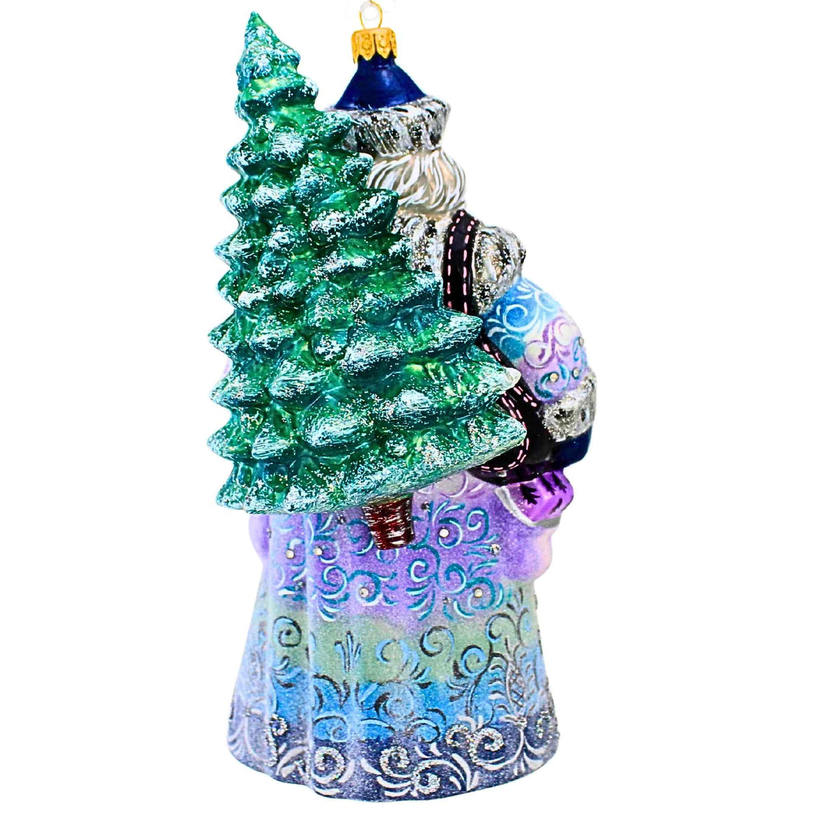 Metzler Bros. Large Winter Santa Carrying Fir Tree - - SBKGifts.com