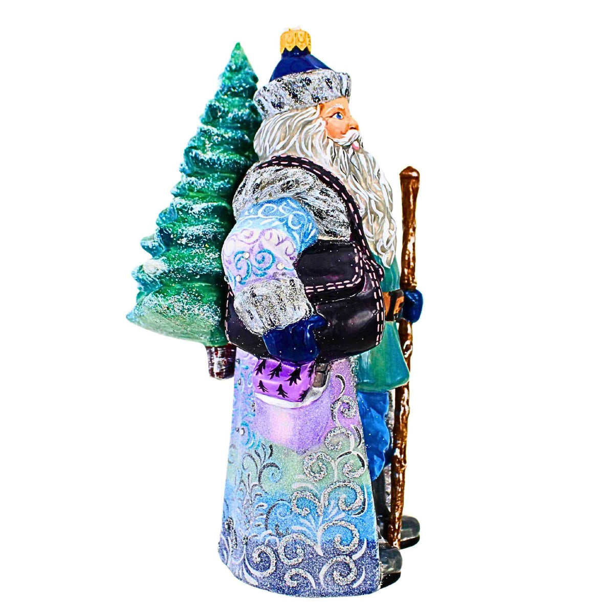Metzler Bros. Large Winter Santa Carrying Fir Tree - - SBKGifts.com