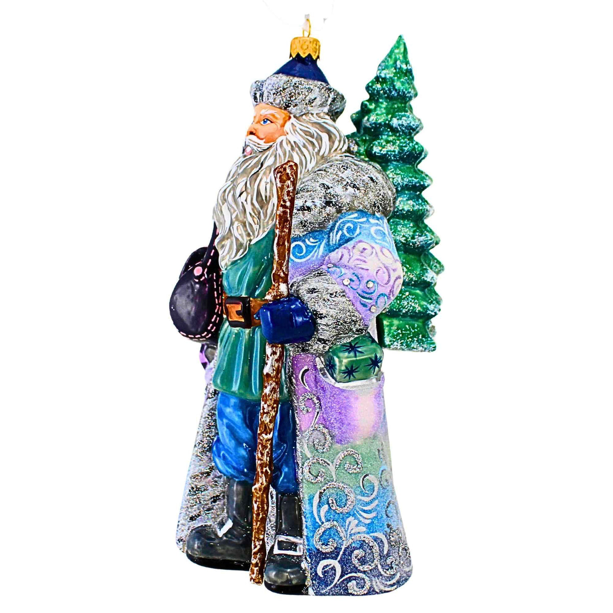 Metzler Bros. Large Winter Santa Carrying Fir Tree - - SBKGifts.com