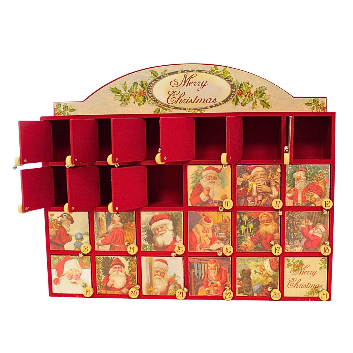 Primitives By Kathy Vintage Santas Countdown Box - - SBKGifts.com