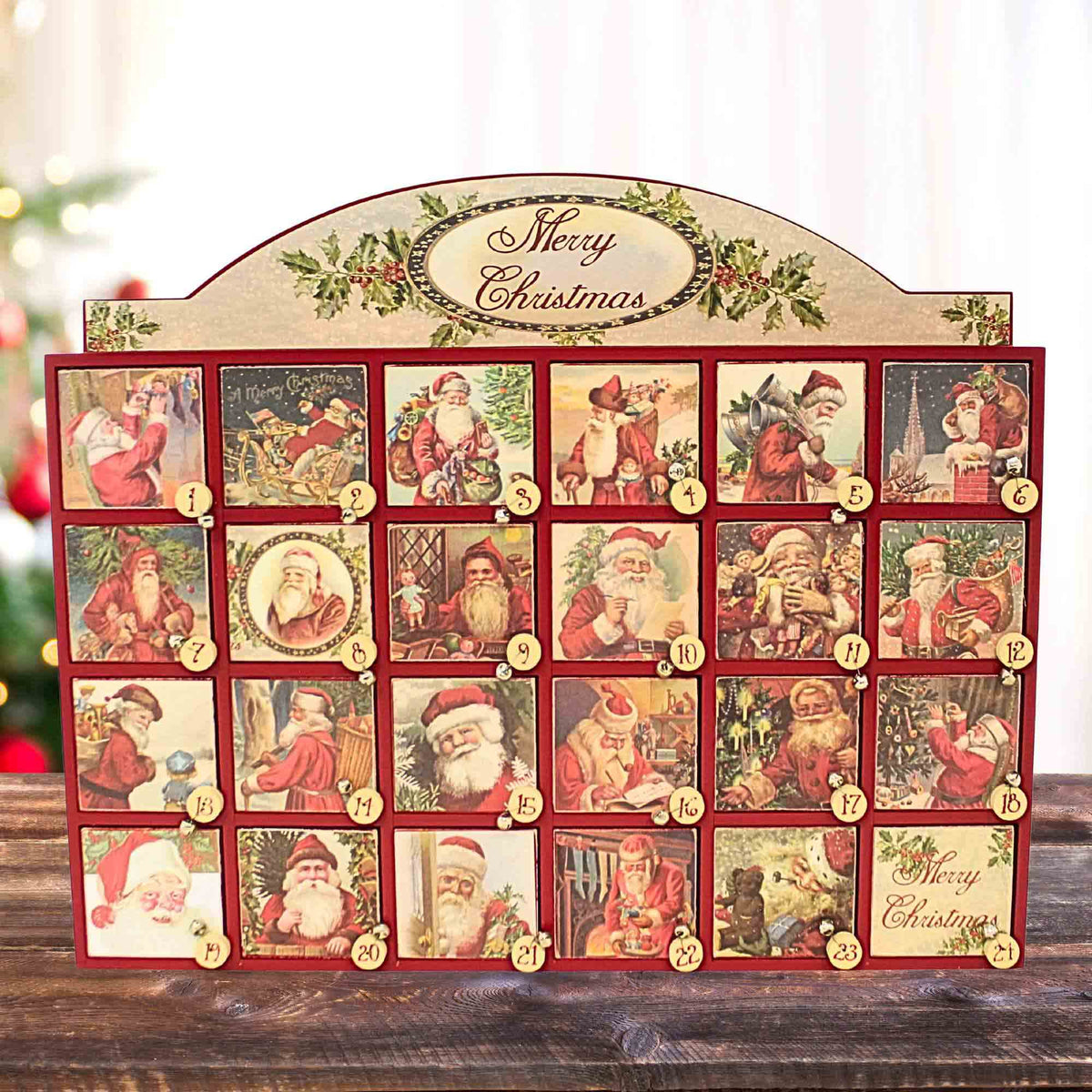 Primitives By Kathy Vintage Santas Countdown Box - - SBKGifts.com