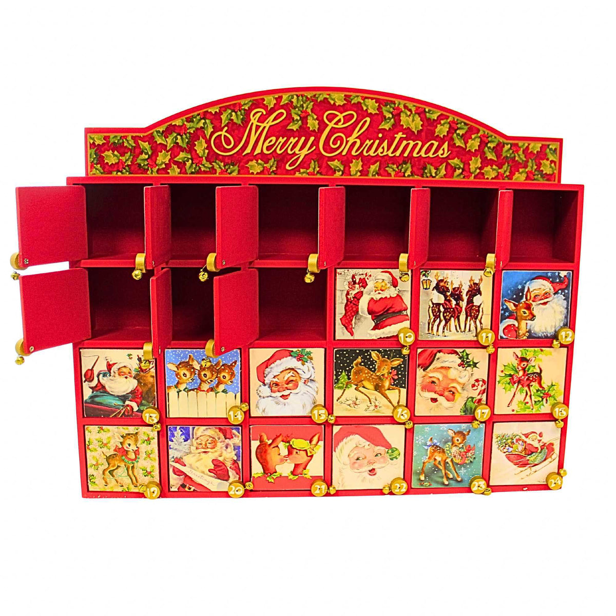 Primitives By Kathy Retro Santa Claus Countdown Box - - SBKGifts.com