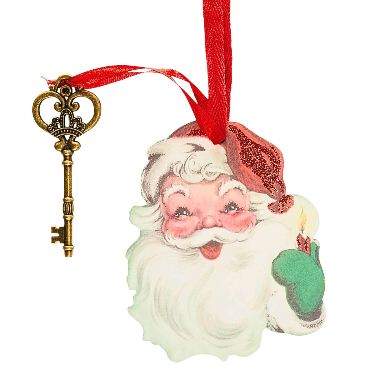 Primitives By Kathy Santa Claus Key Ornament - - SBKGifts.com