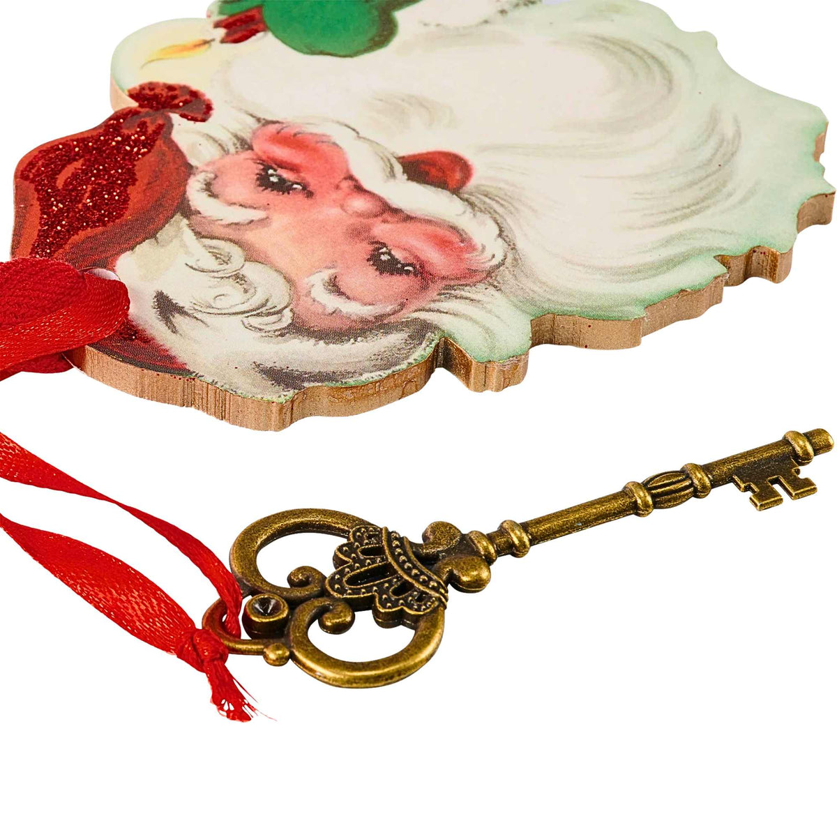 Primitives By Kathy Santa Claus Key Ornament - - SBKGifts.com