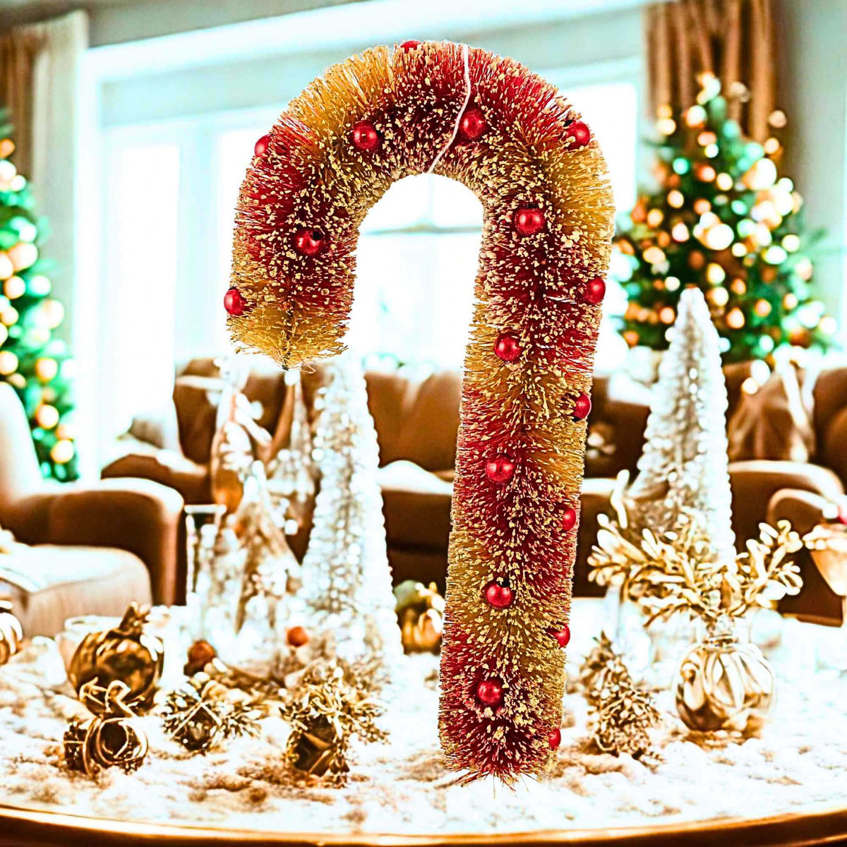Primitives By Kathy Small Bristle Candy Cane - - SBKGifts.com