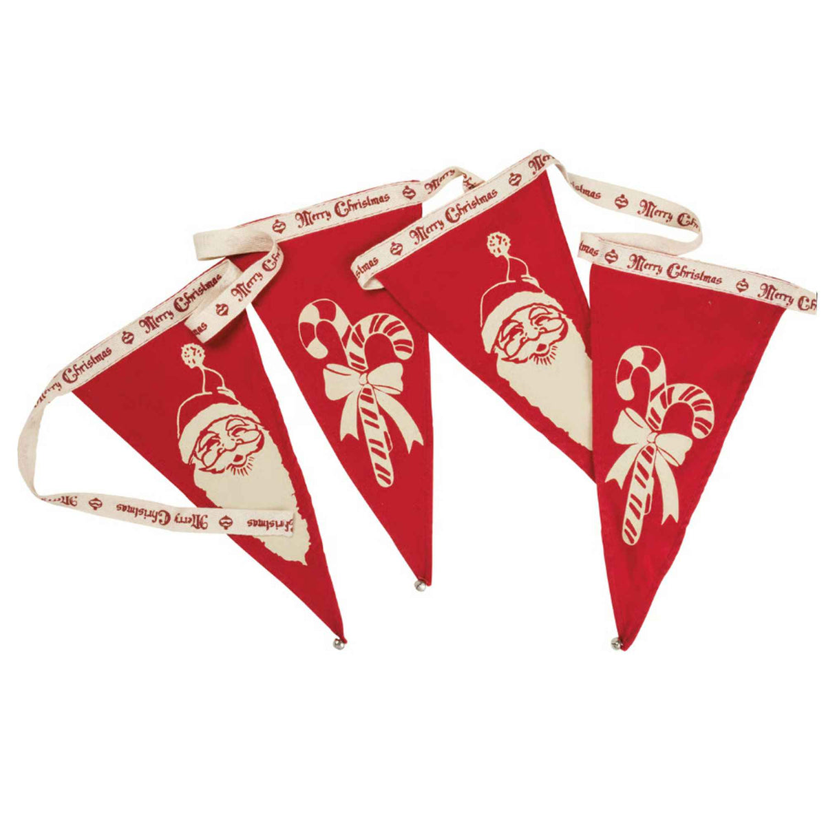 67721 Santa And Candy Canes With Bell Pennant Banner 16674