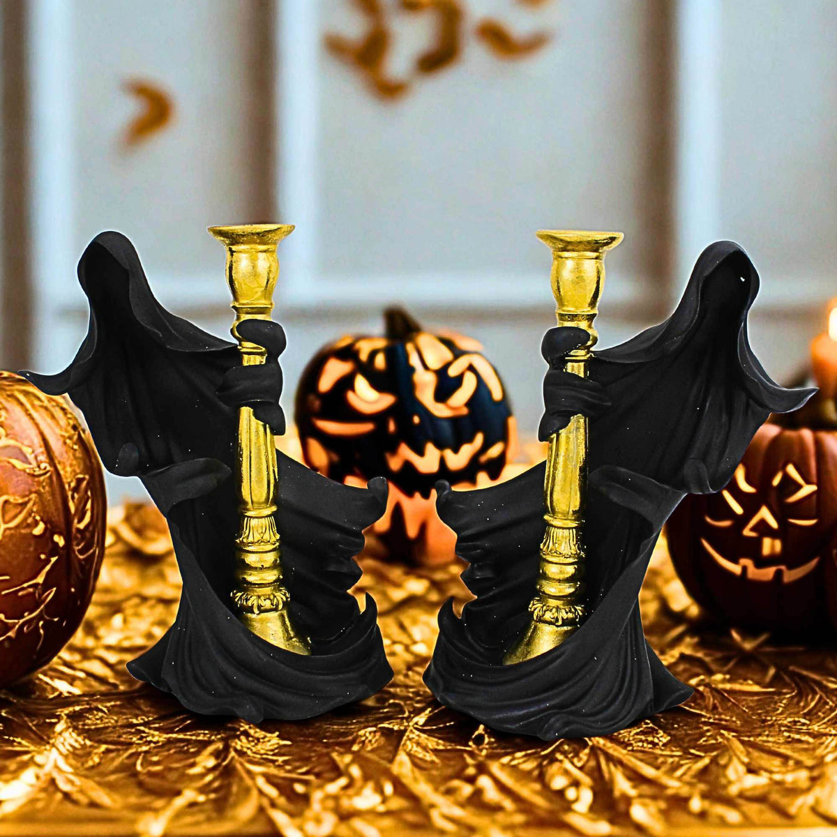 Roman Faceless Phantom Candlestick Holder Set - - SBKGifts.com