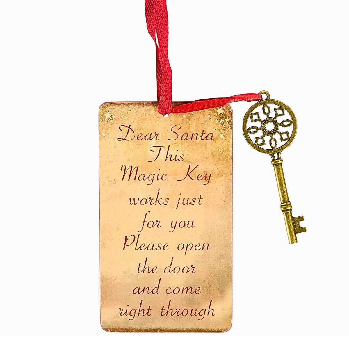 Primitives By Kathy Dear Santa Key Ornament - - SBKGifts.com