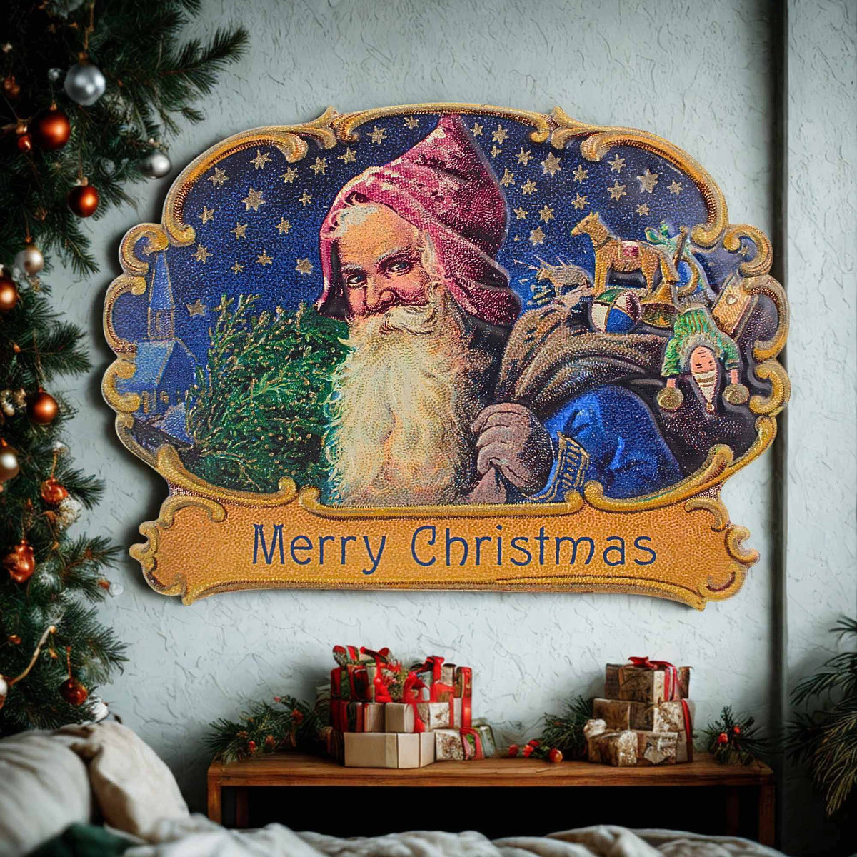 Primitives By Kathy Merry Christmas Wall Decor - - SBKGifts.com