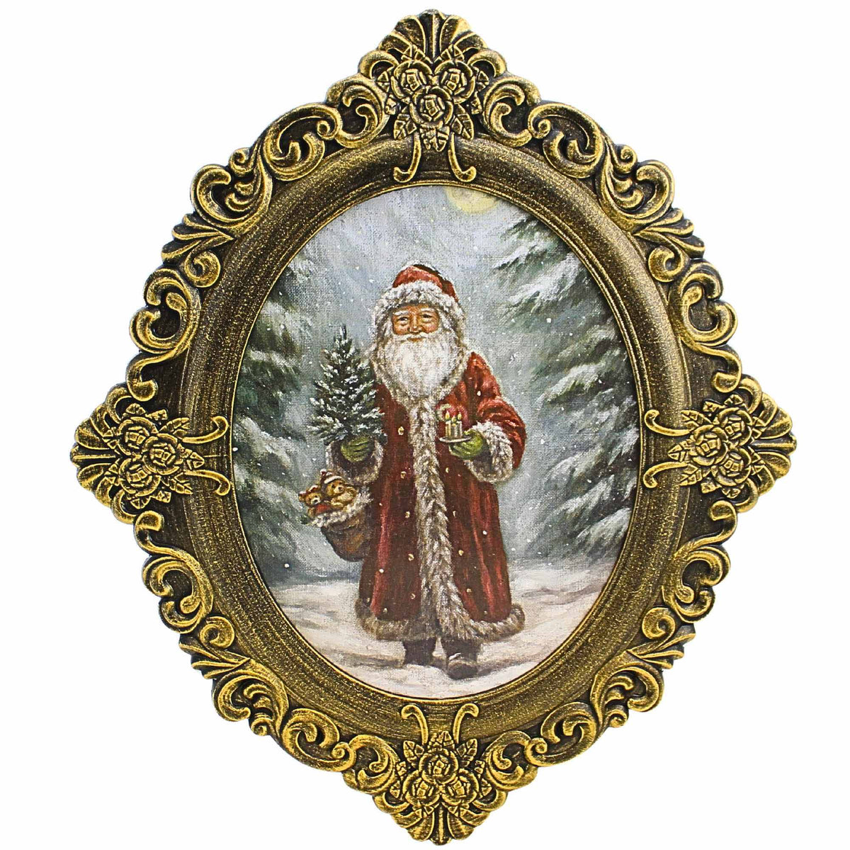 67729 Snowy Santa Framed Wall Art 123793