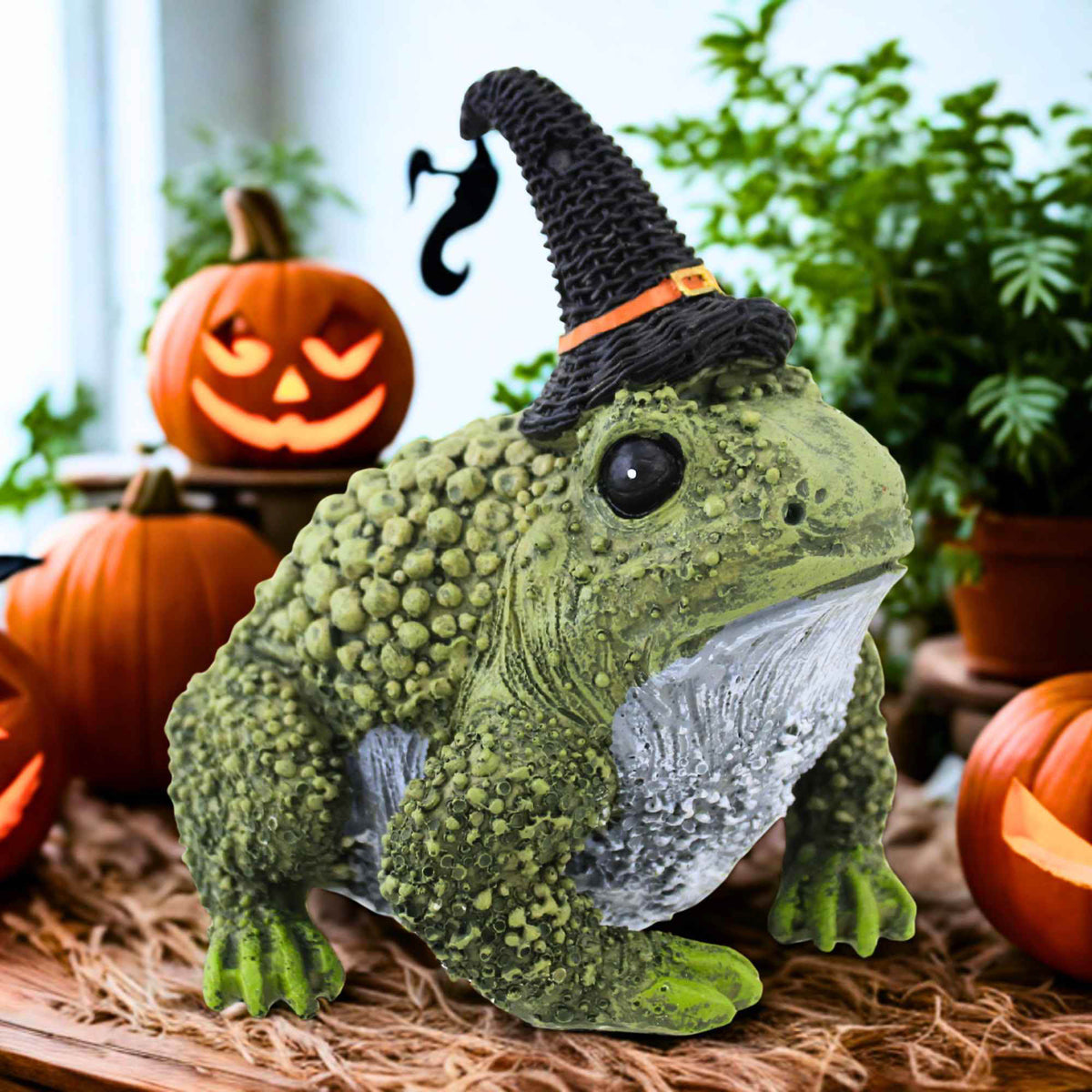 Transpac Resin Frog Witch - - SBKGifts.com