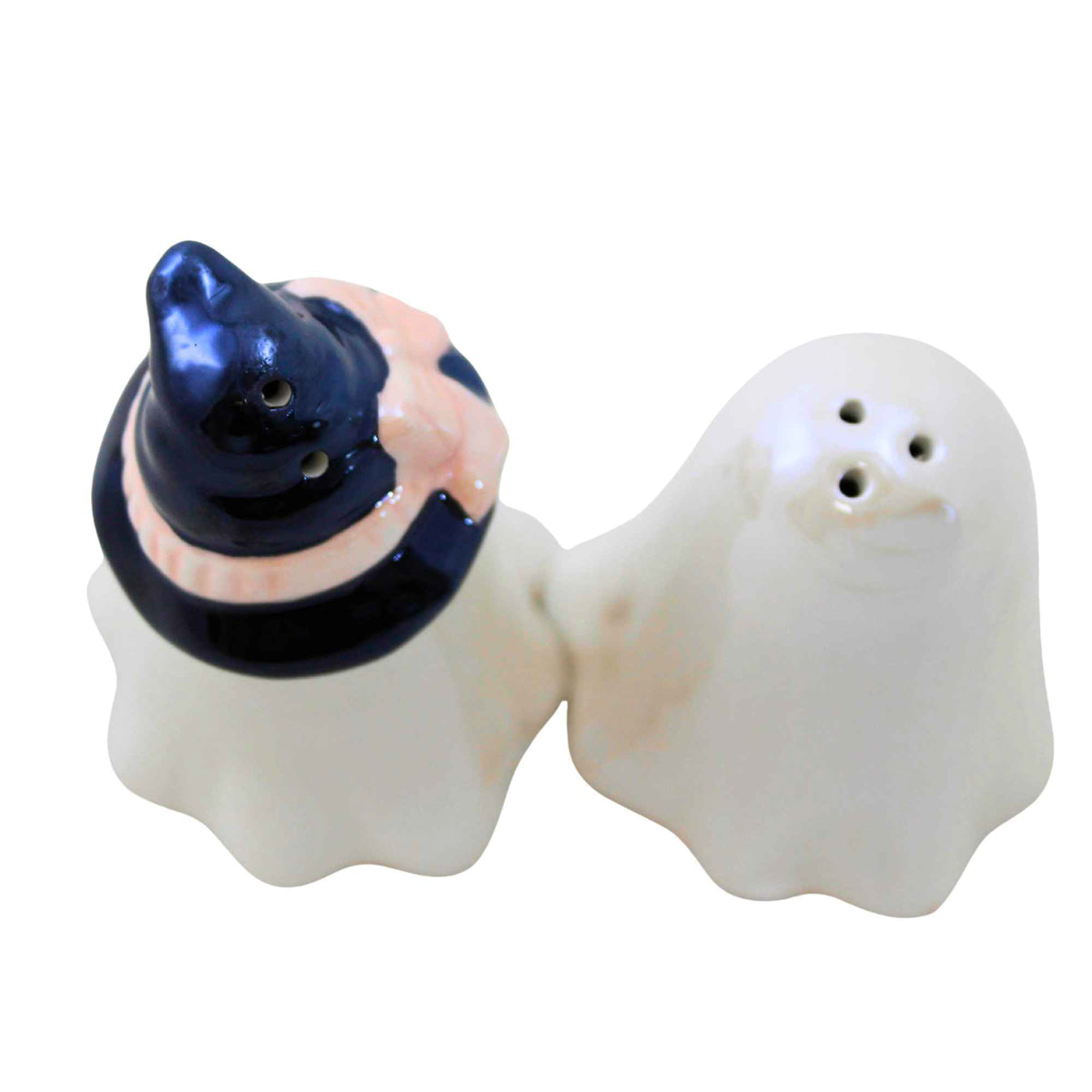 Transpac Pearlized Bow Tie Ghost Salt & Pepper Set - - SBKGifts.com