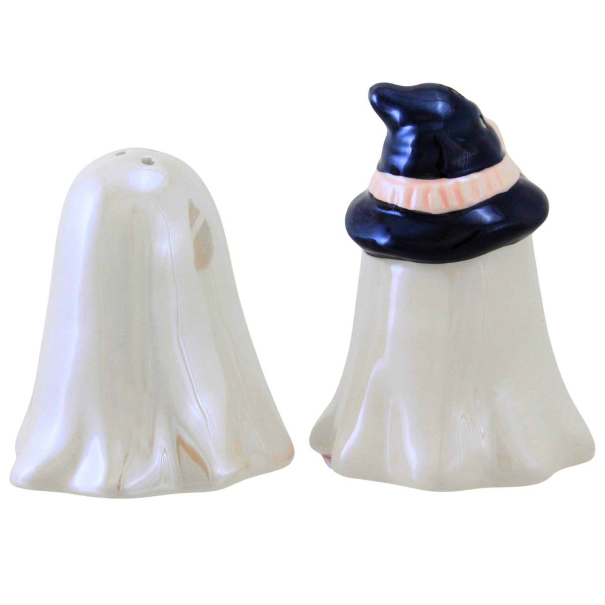 Transpac Pearlized Bow Tie Ghost Salt & Pepper Set - - SBKGifts.com