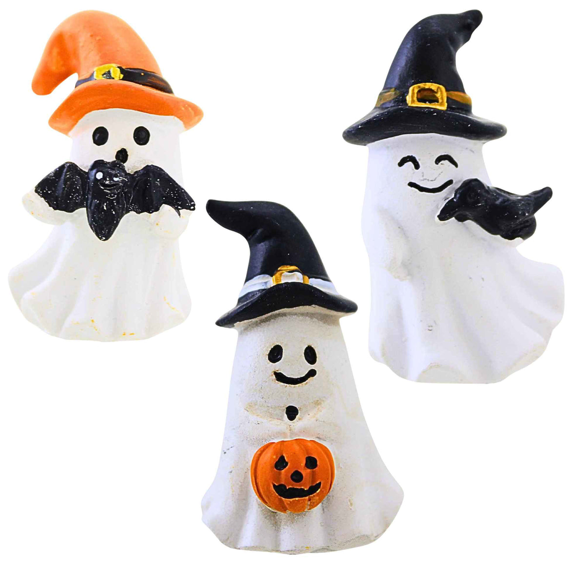 67742 Resin Mini Ghosts With Hats TH02929 SET