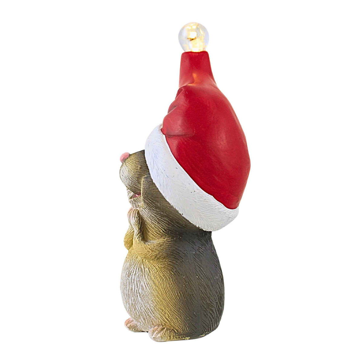 Transpac Led Mouse W/ Red Hat - - SBKGifts.com