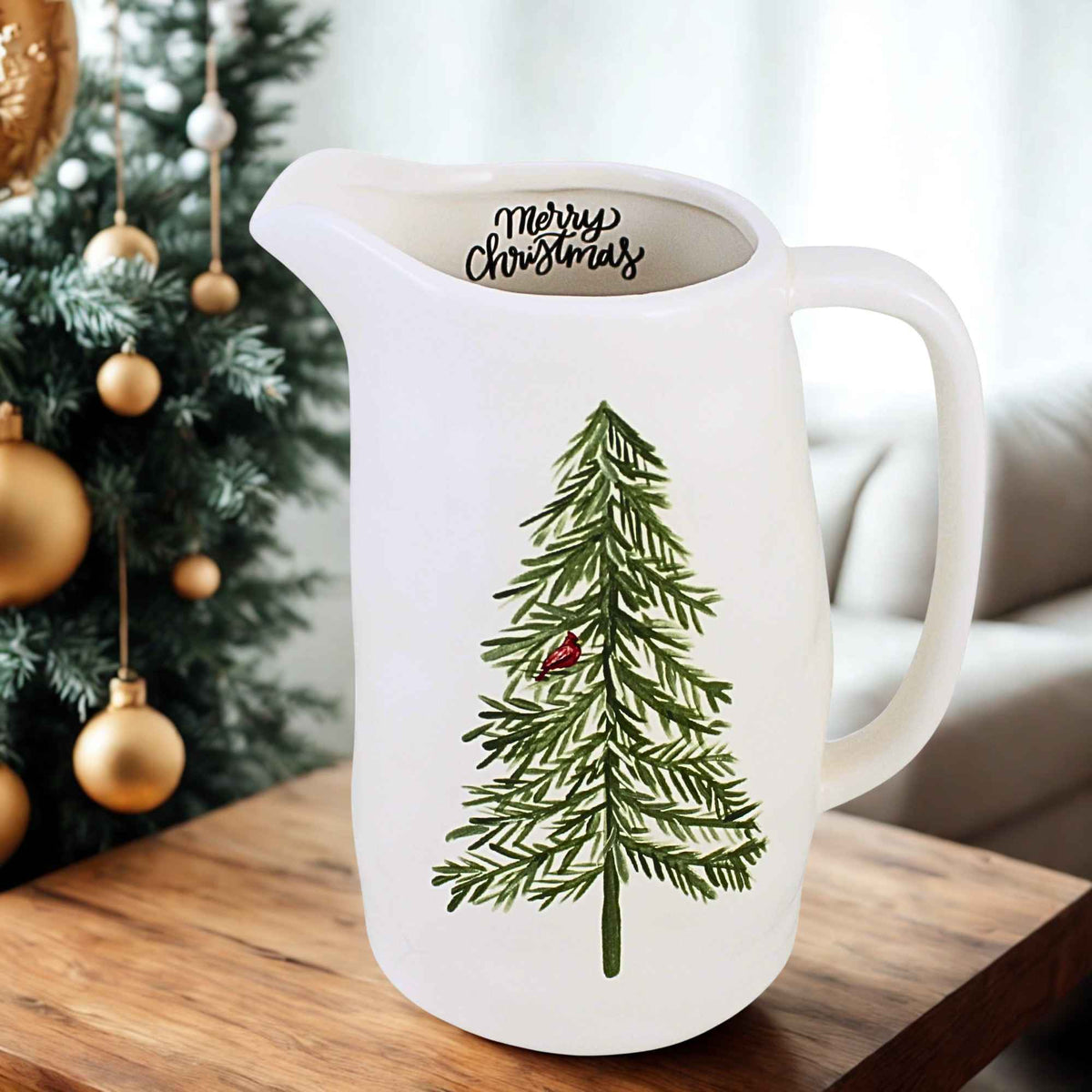 Transpac Cardinal Tree Pitcher - - SBKGifts.com