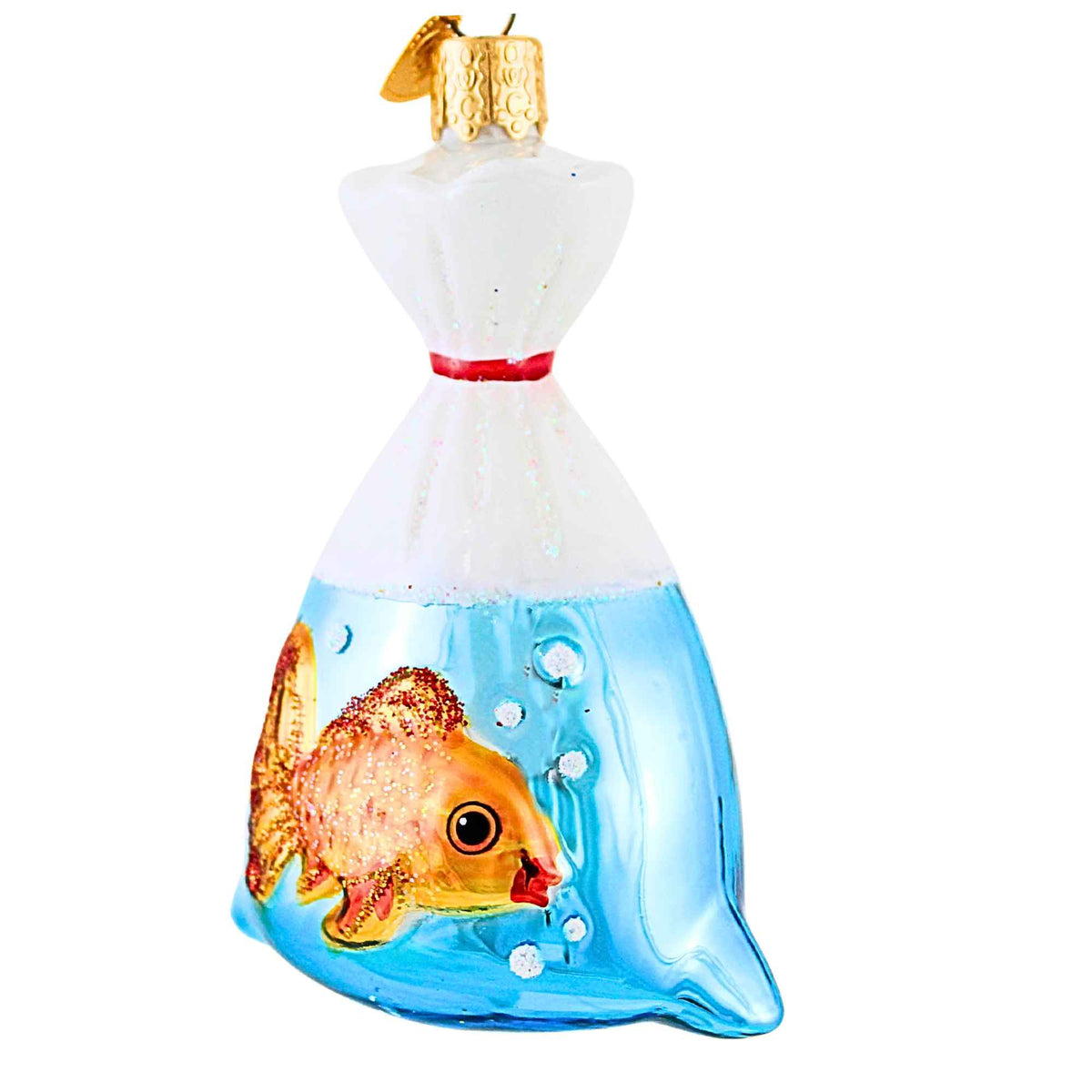 Old World Christmas Goldfish In A Bag Ornament - - SBKGifts.com