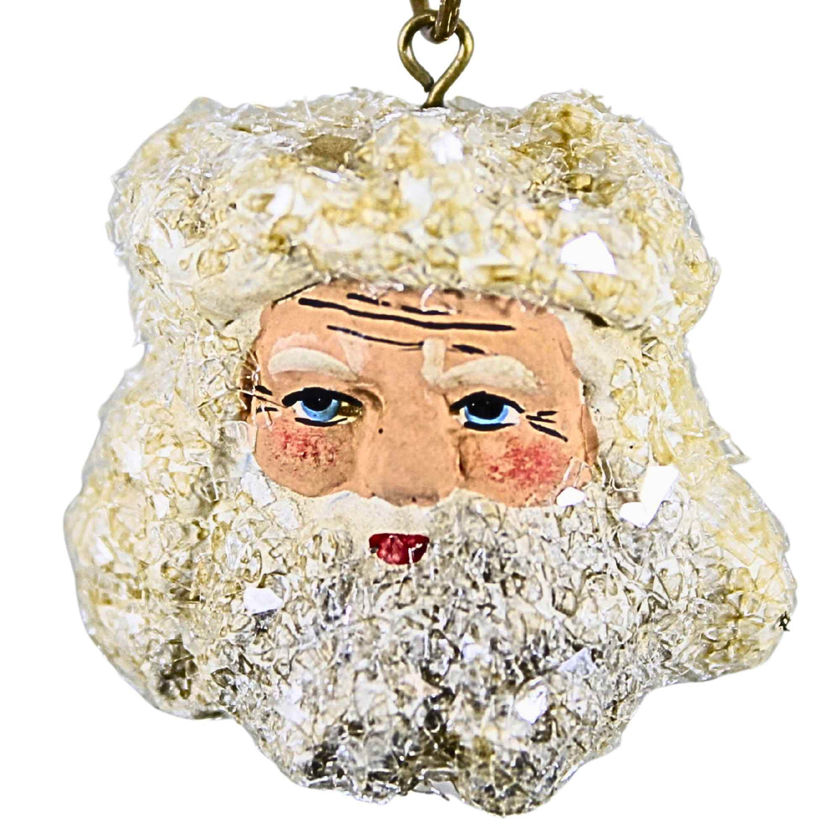 Marolin White Christmas Santa Heads  8 Pc Set - - SBKGifts.com