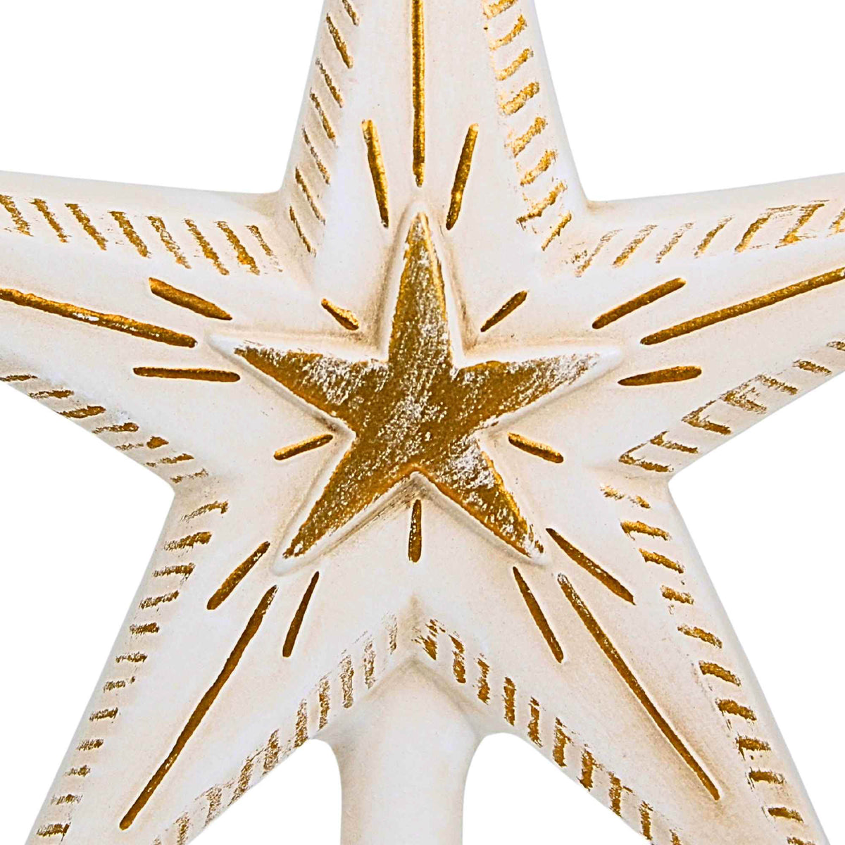 Marolin Binary Star Antique White Tree Topper - - SBKGifts.com