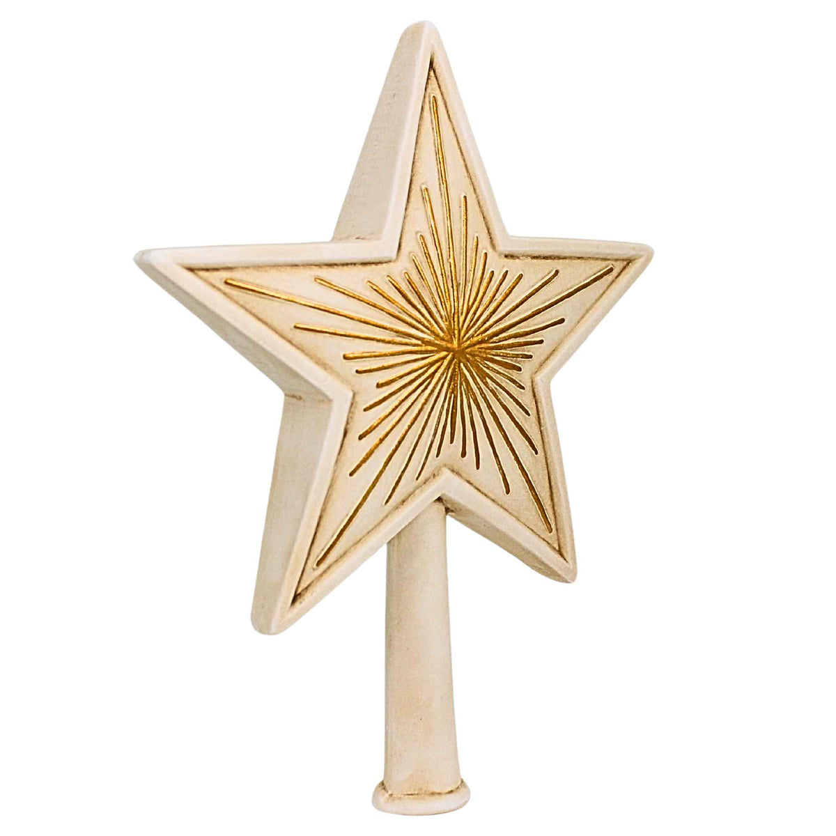 Marolin Big Star Antique White Tree Topper - - SBKGifts.com