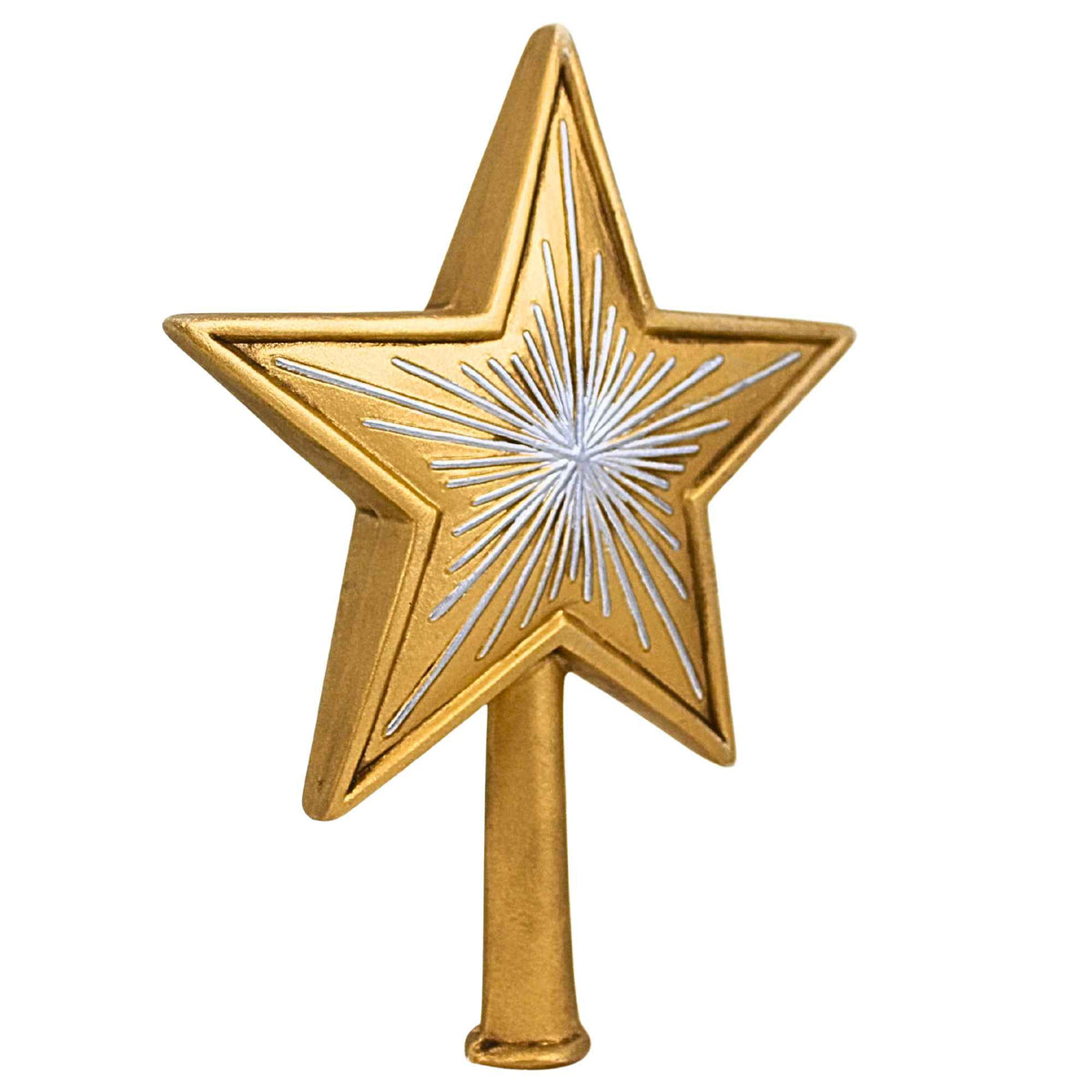 Marolin Big Star Gold Silver Tree Topper - - SBKGifts.com