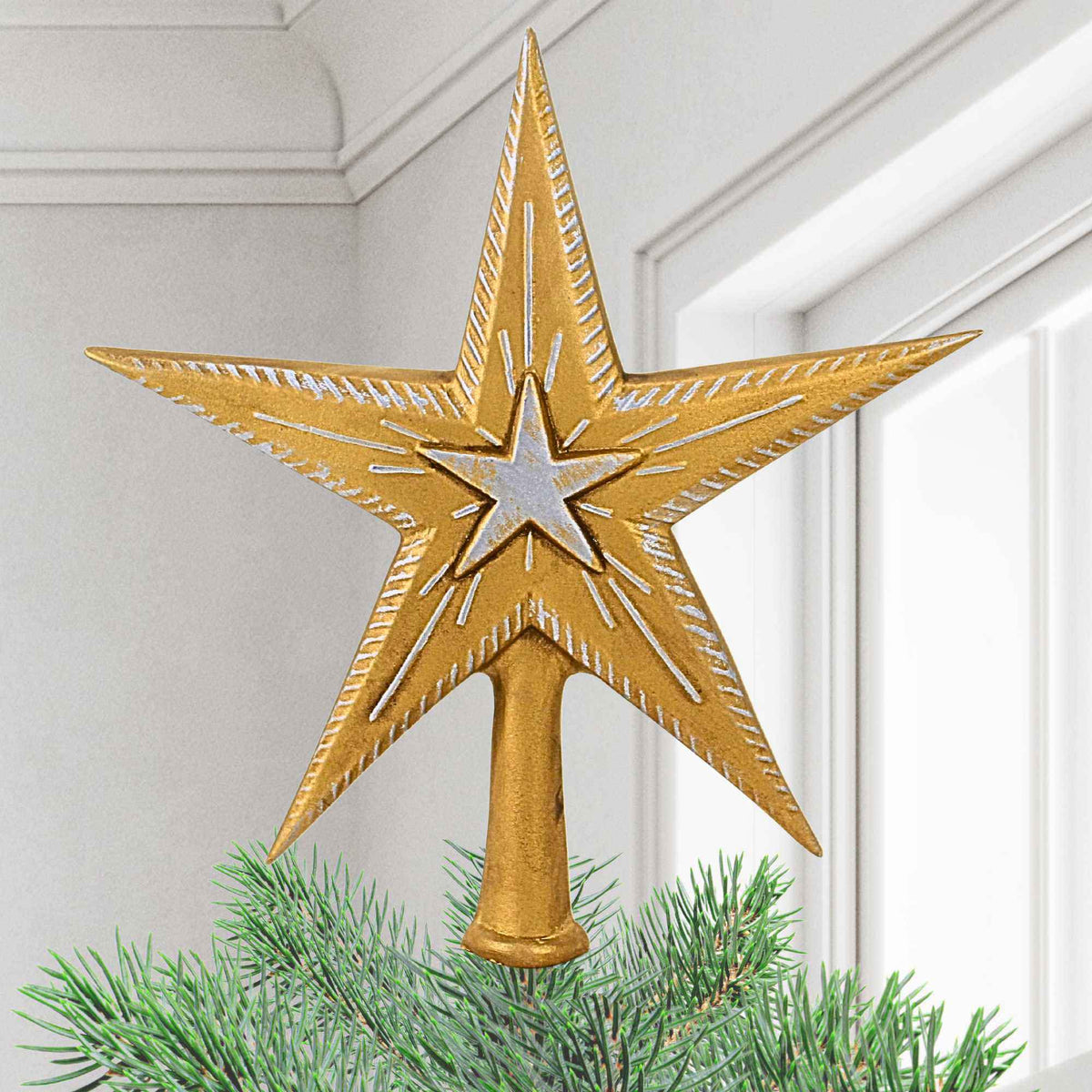 Marolin Gold Silver Binary Star - - SBKGifts.com