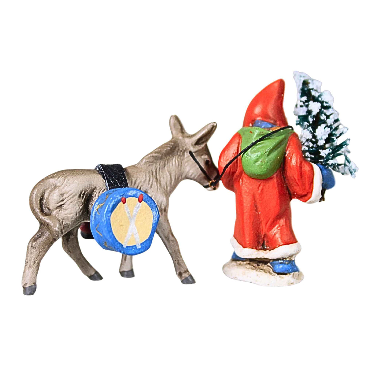 Marolin Miniature Santa With Donkey - - SBKGifts.com