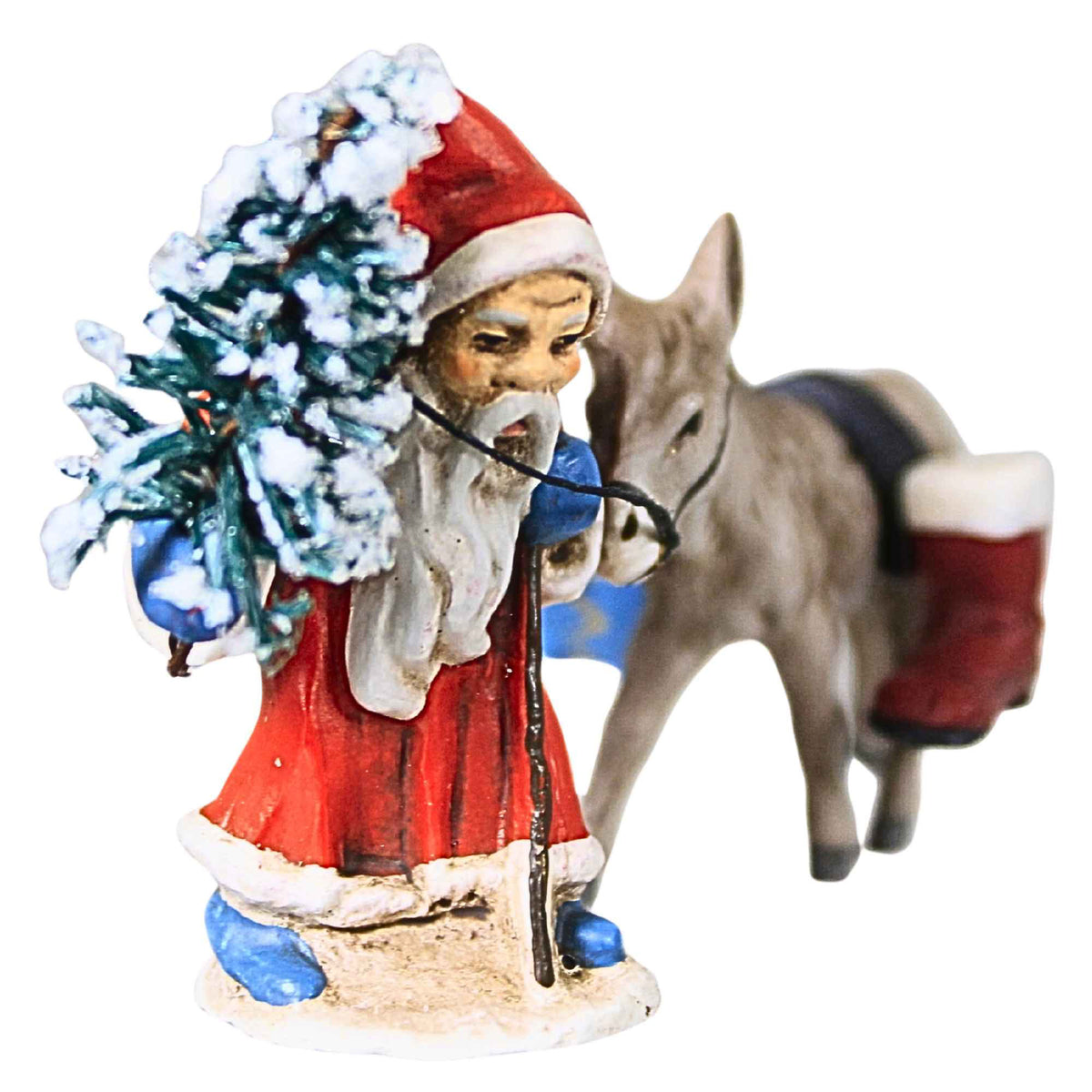 Marolin Miniature Santa With Donkey - - SBKGifts.com