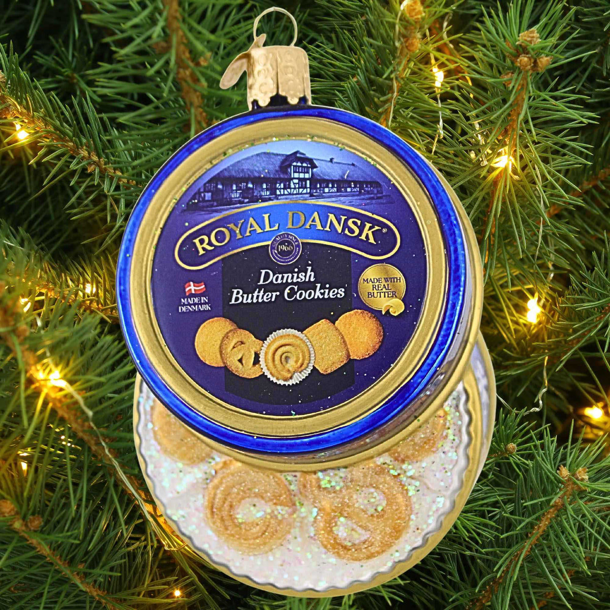 Old World Christmas Butter Cookies Tin Ornament - - SBKGifts.com