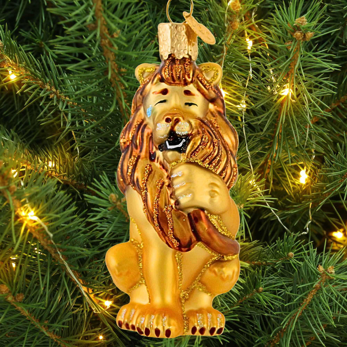 Old World Christmas Cowardly Lion Ornament - - SBKGifts.com