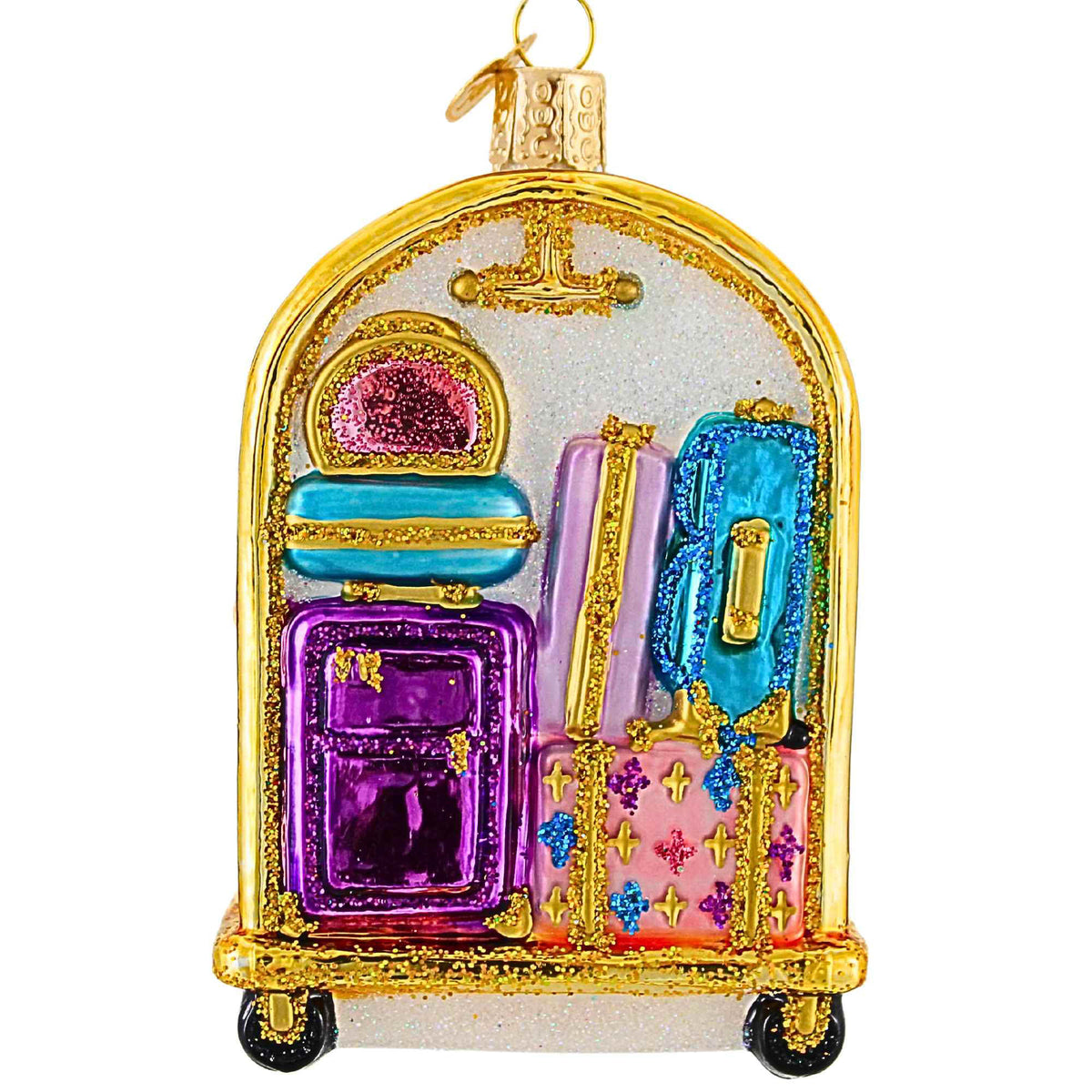 67847 Hotel Luggage Cart Ornament 36356