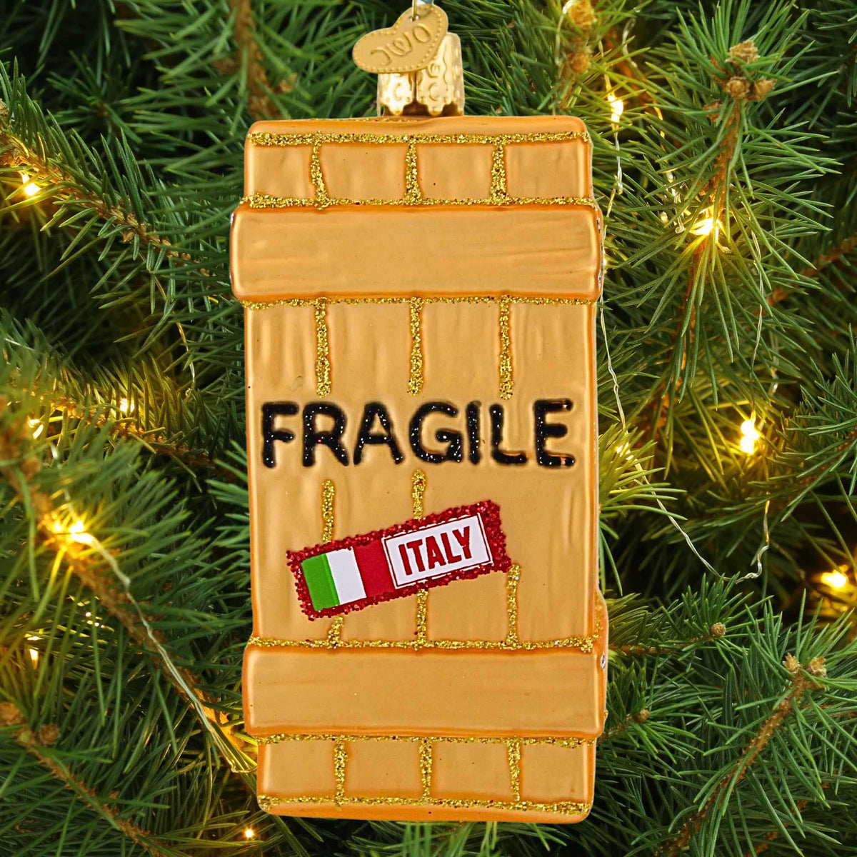 Old World Christmas Fragile Crate Ornament - - SBKGifts.com