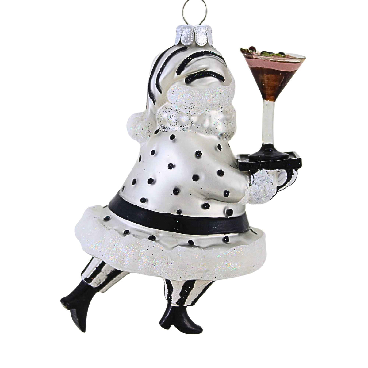 Raz Imports Espresso Service Santa Ornament - - SBKGifts.com