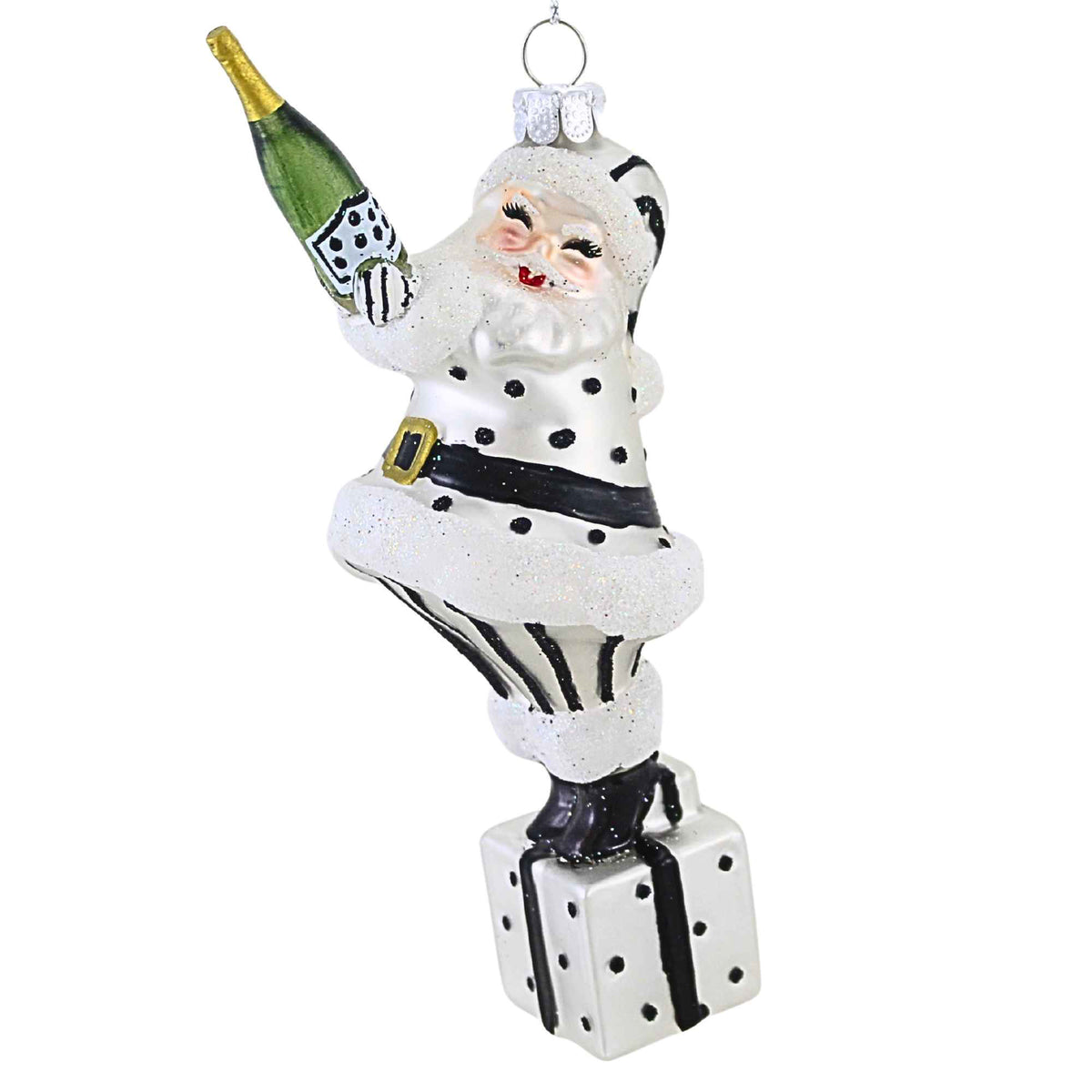 67860 Champagne Popping Santa Ornament 4652903
