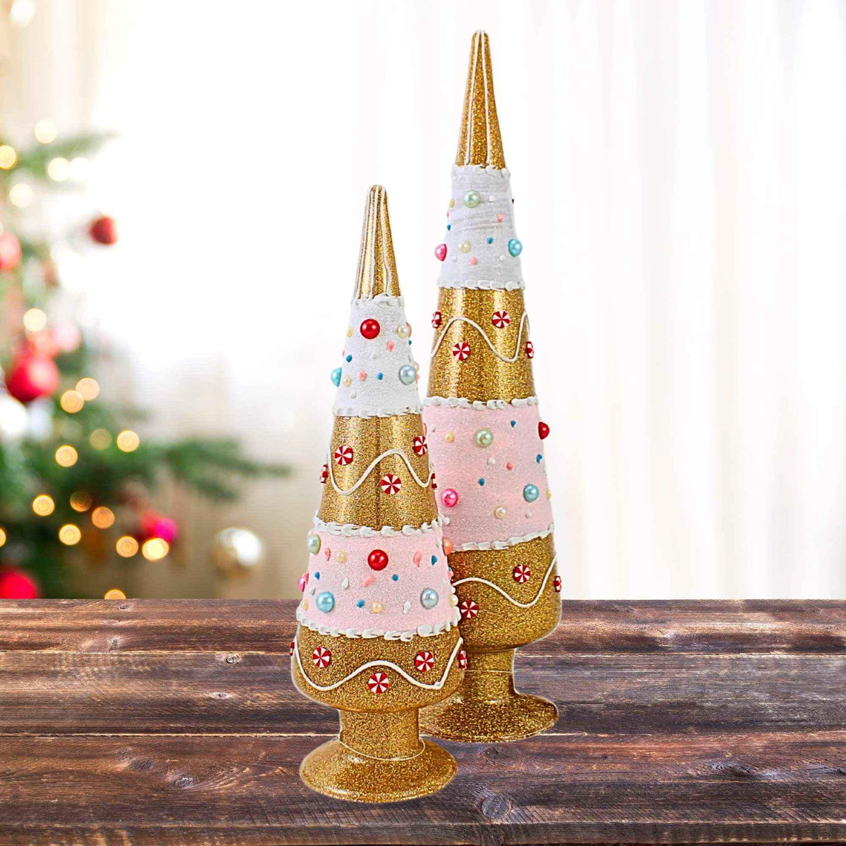 Raz Imports Candy Dot Gingerbread Trees - - SBKGifts.com