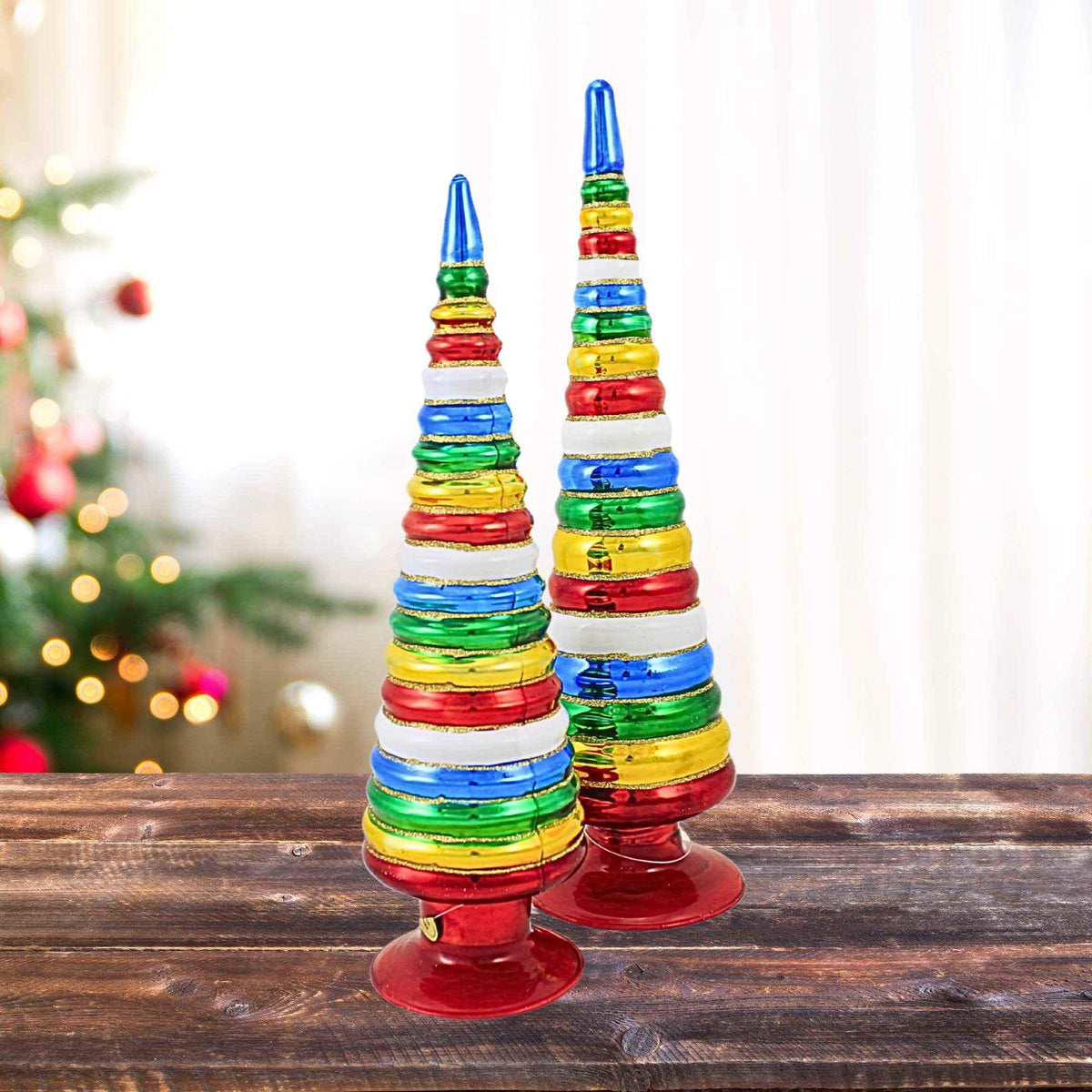 Raz Imports Multicolor Stripes Trees - - SBKGifts.com