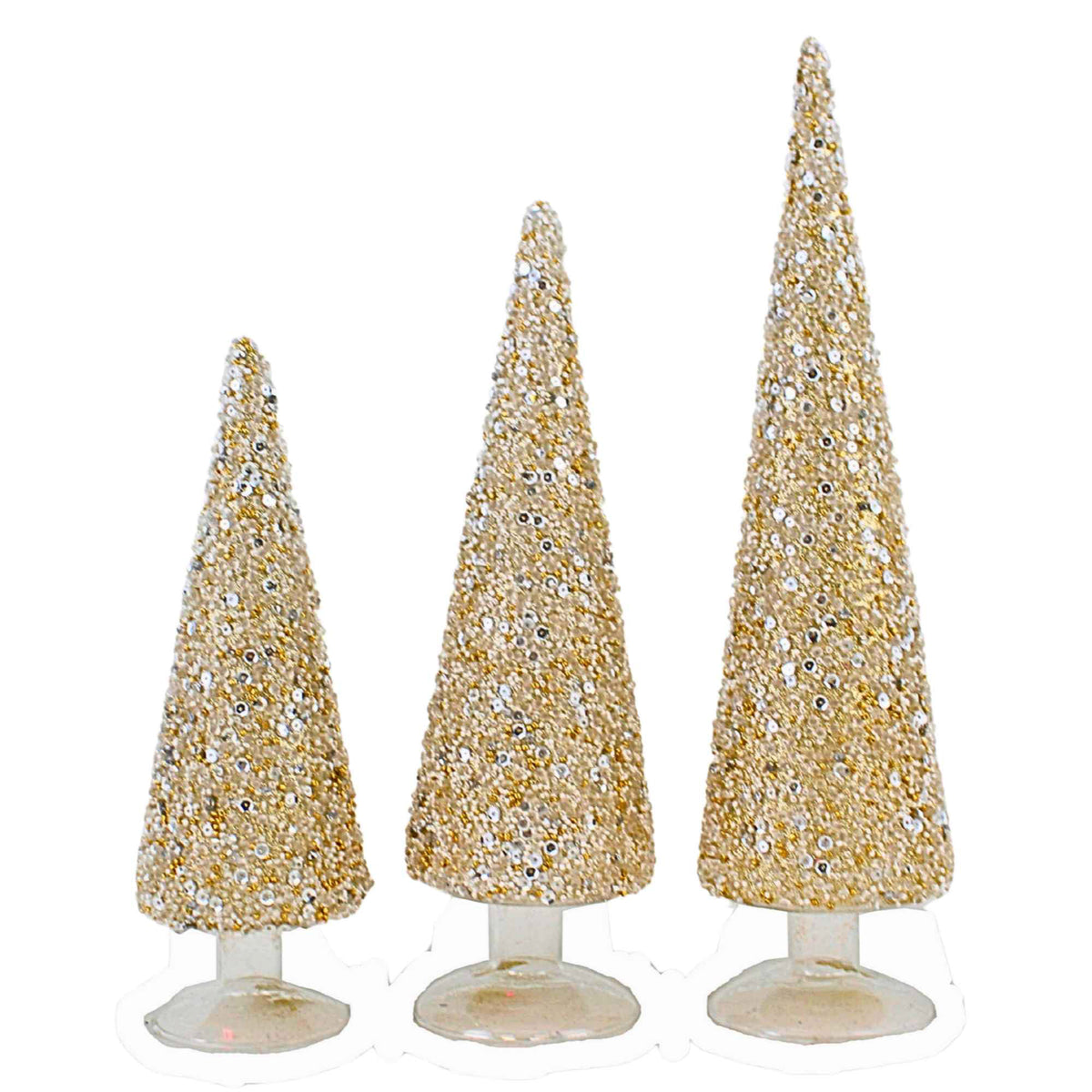 Raz Imports Gold Glitter Trees - - SBKGifts.com