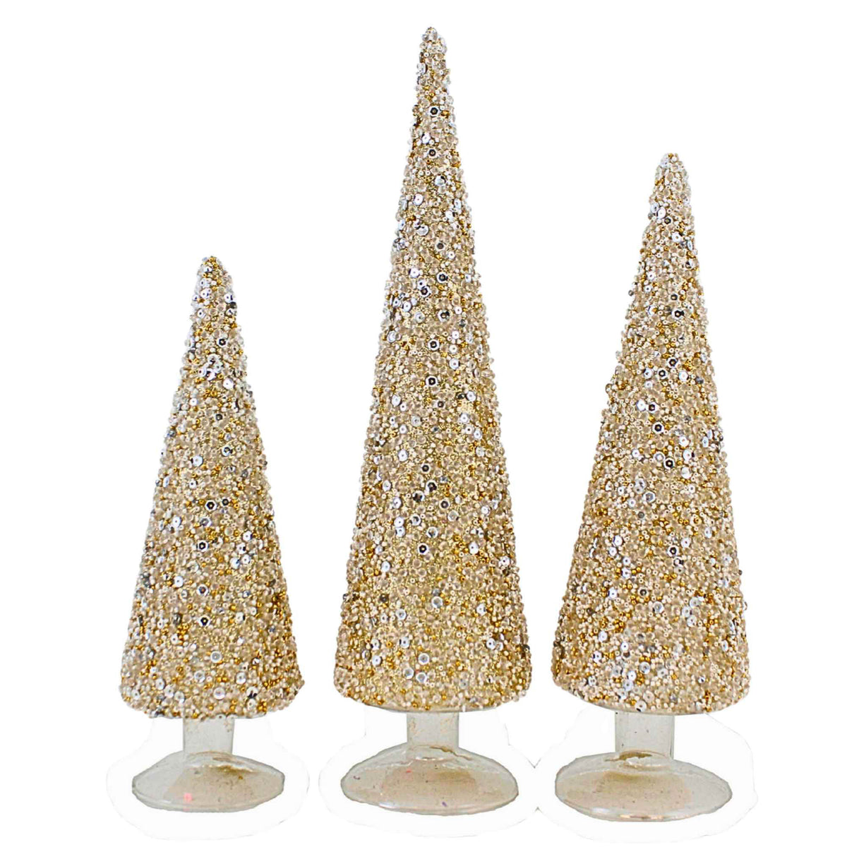 Raz Imports Gold Glitter Trees - - SBKGifts.com