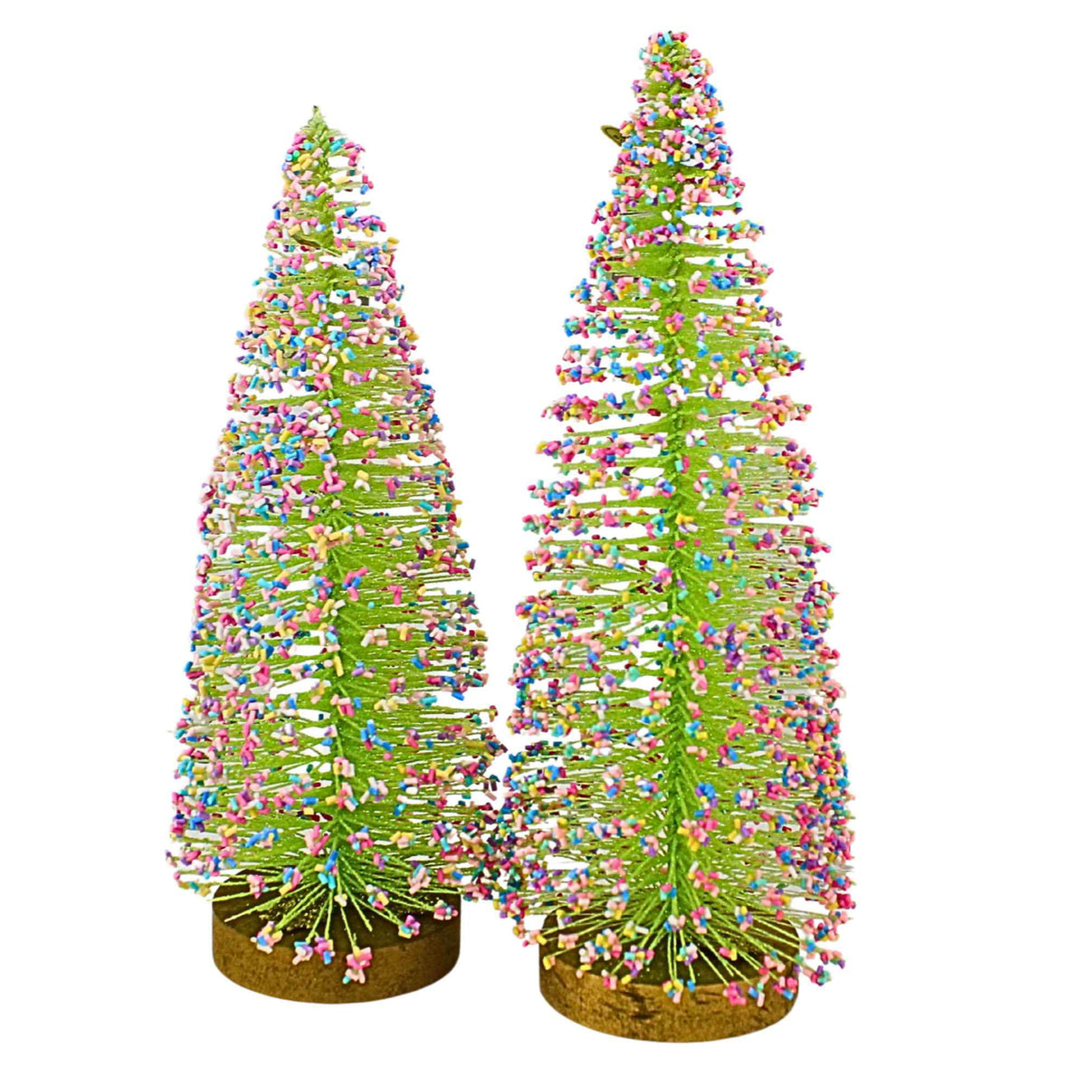 Raz Imports Green Sprinkle Bottle Brush Trees - - SBKGifts.com